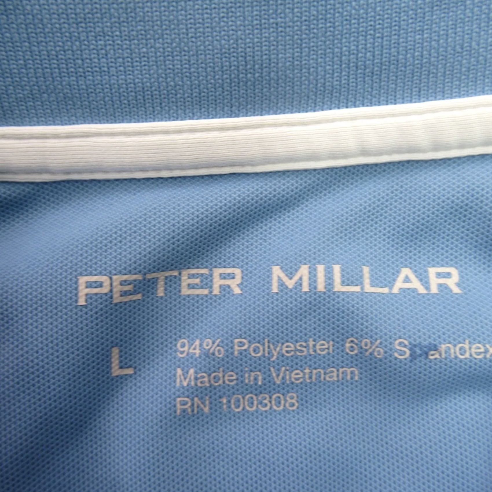 Peter Millar Peter Millar Shirt Womens Large Blue Short Sleeve Pullover Lightweight Polo Size L / US 10 / IT 46 - 4 Thumbnail