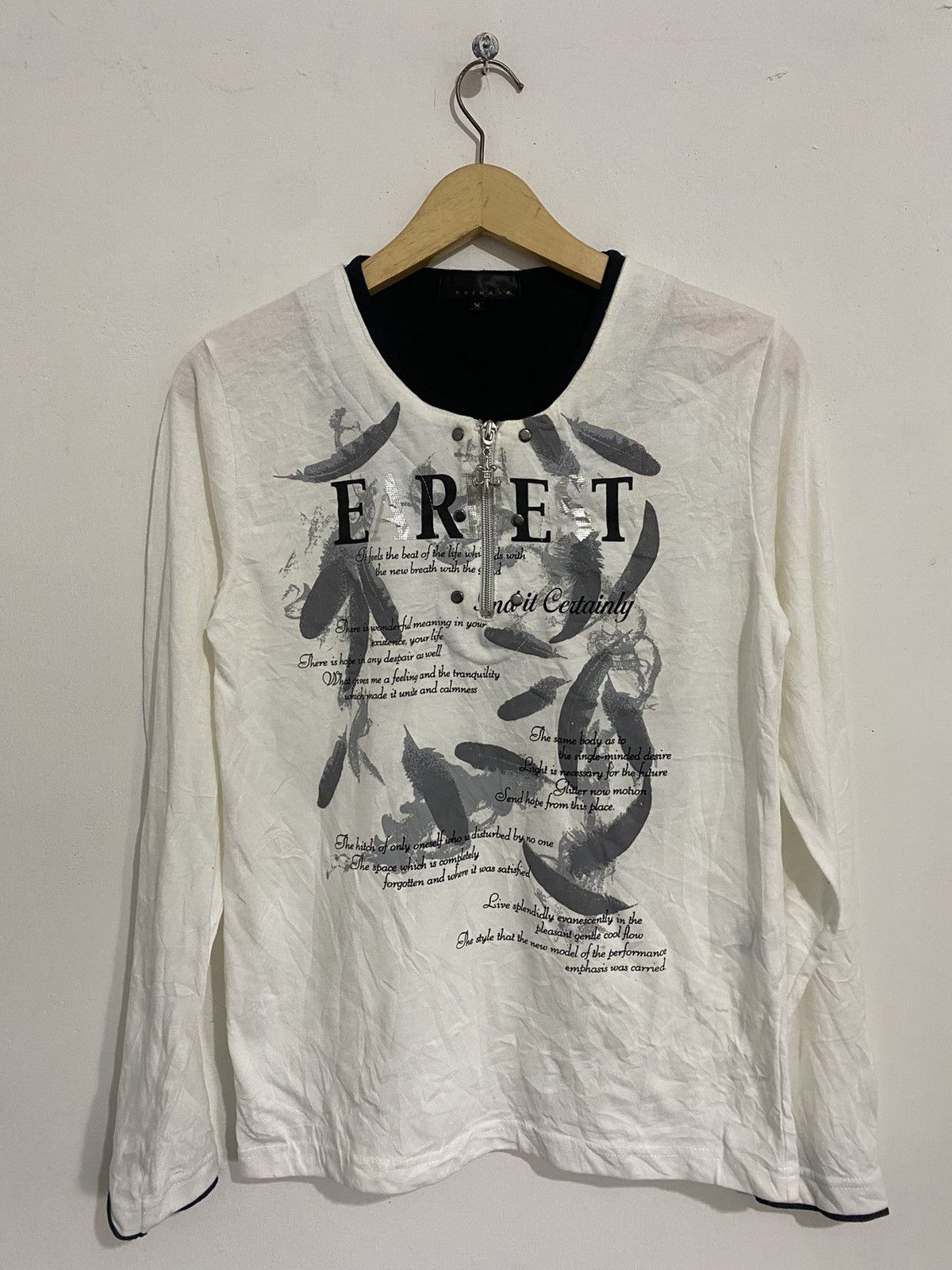 If Six Was Nine × Japanese Brand × Le Grande Bleu (L.G.B.) Spinash Japanese Poem Zipper Longsleeve Lgb Kmri Size US M / EU 48-50 / 2 - 1 Thumbnail