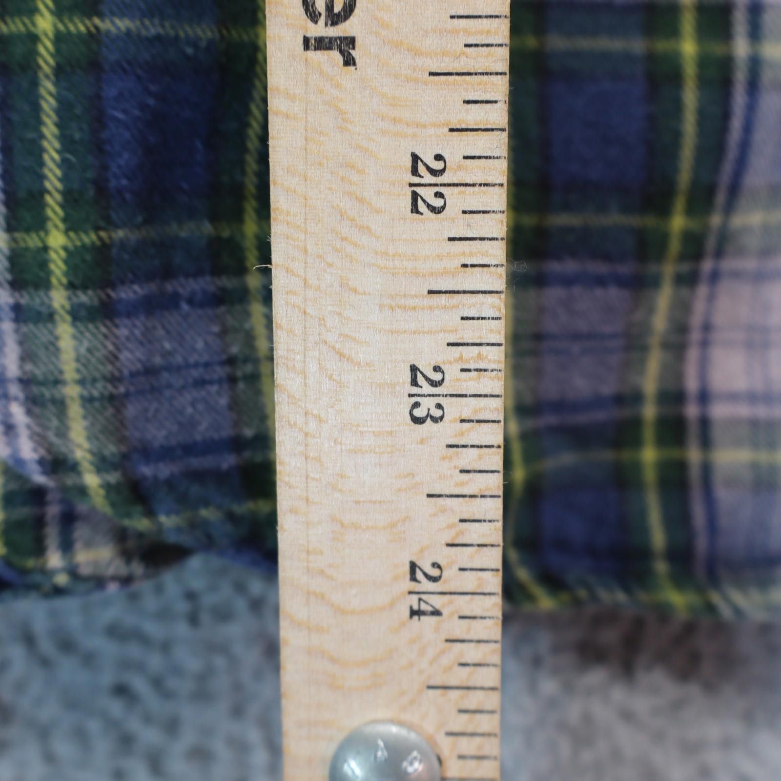 Levi's Levi's Women Medium Long Sleeve Metal Snap Blue Plaid Cotton Size M / US 6-8 / IT 42-44 - 4 Thumbnail