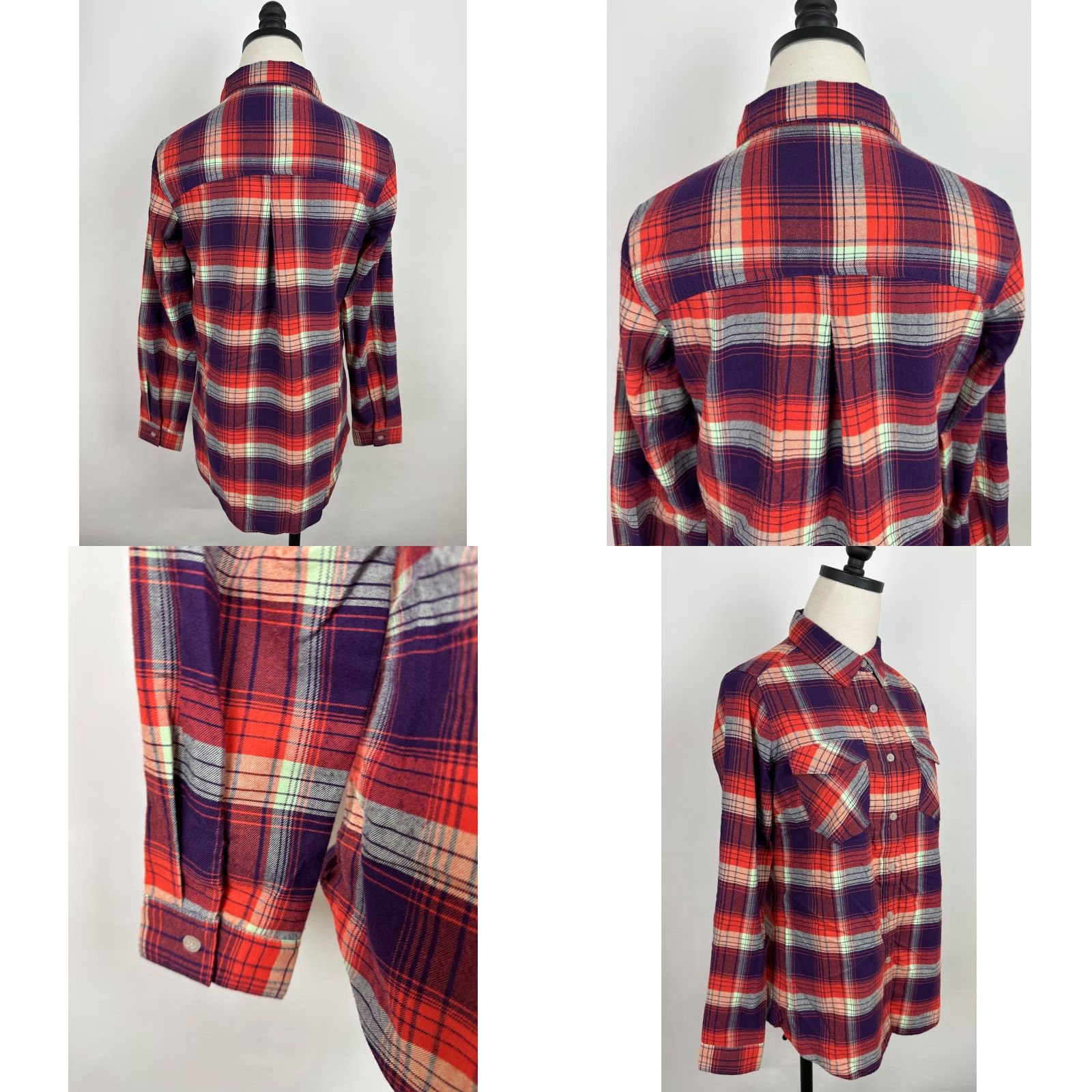 Vintage Simms Shirt Womens Small Plaid Flannel Button Up Outdoors Shadow Plaid Size S / US 4 / IT 40 - 8 Thumbnail