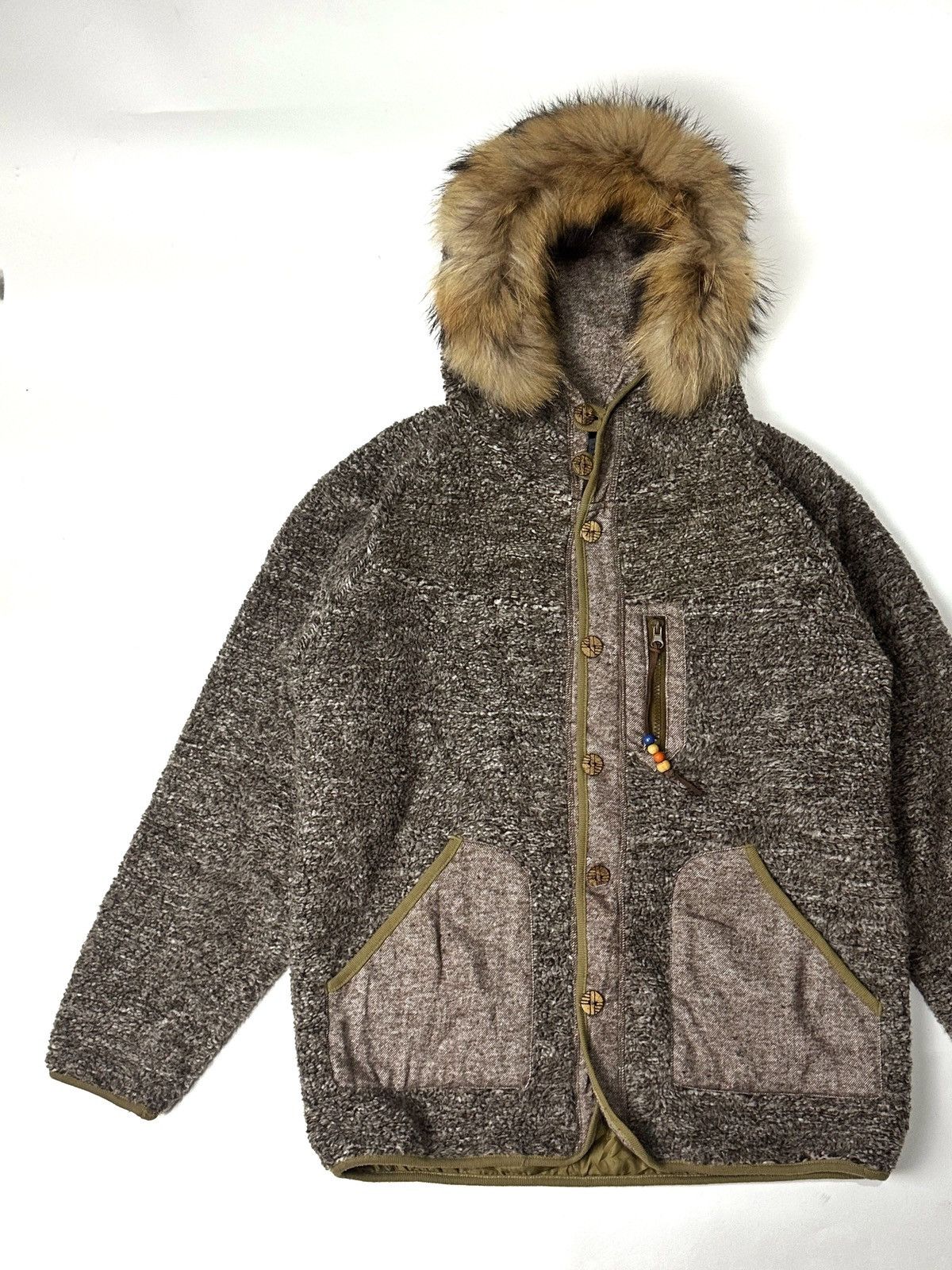 Japanese Brand Fur hoodie fleece style mitsumine Size US L / EU 52-54 / 3 - 3 Thumbnail