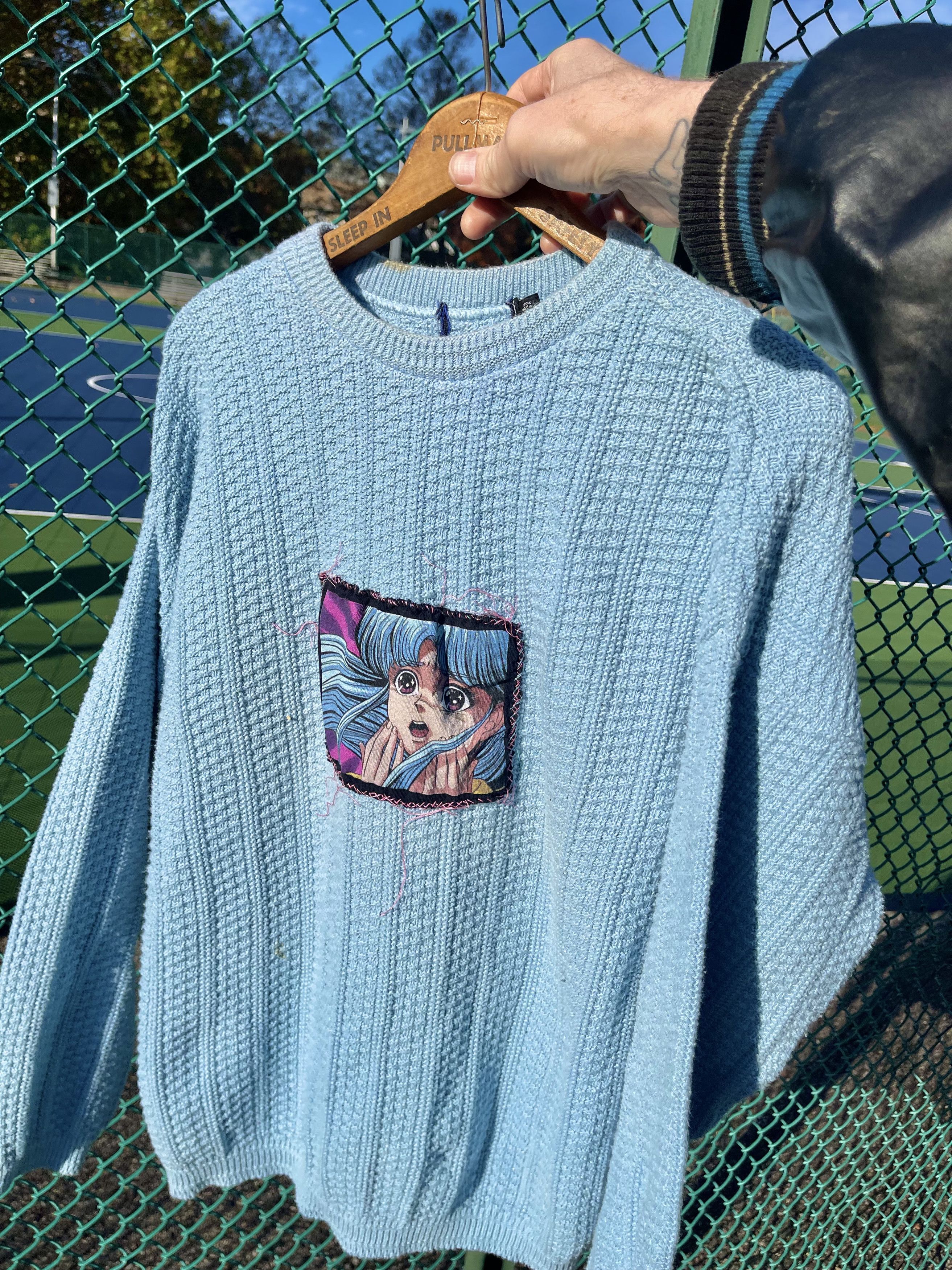 Anime × Japanese Brand Vintage Anime Sweater | Cut & Sew Custom Size US L / EU 52-54 / 3 - 5 Thumbnail