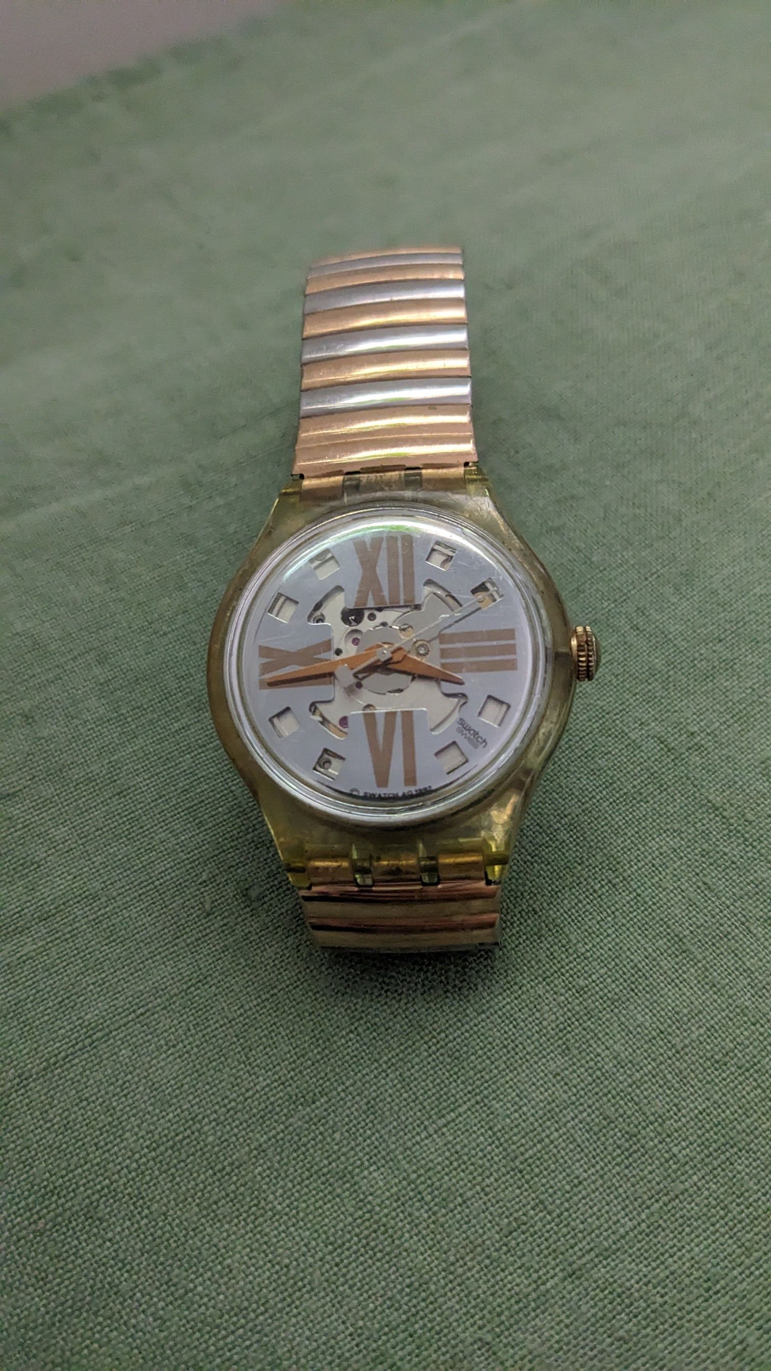 Swatch Watch Sak107/8 "copper Rush" Automatic 1993 in Rose Gold, Women's Product Image