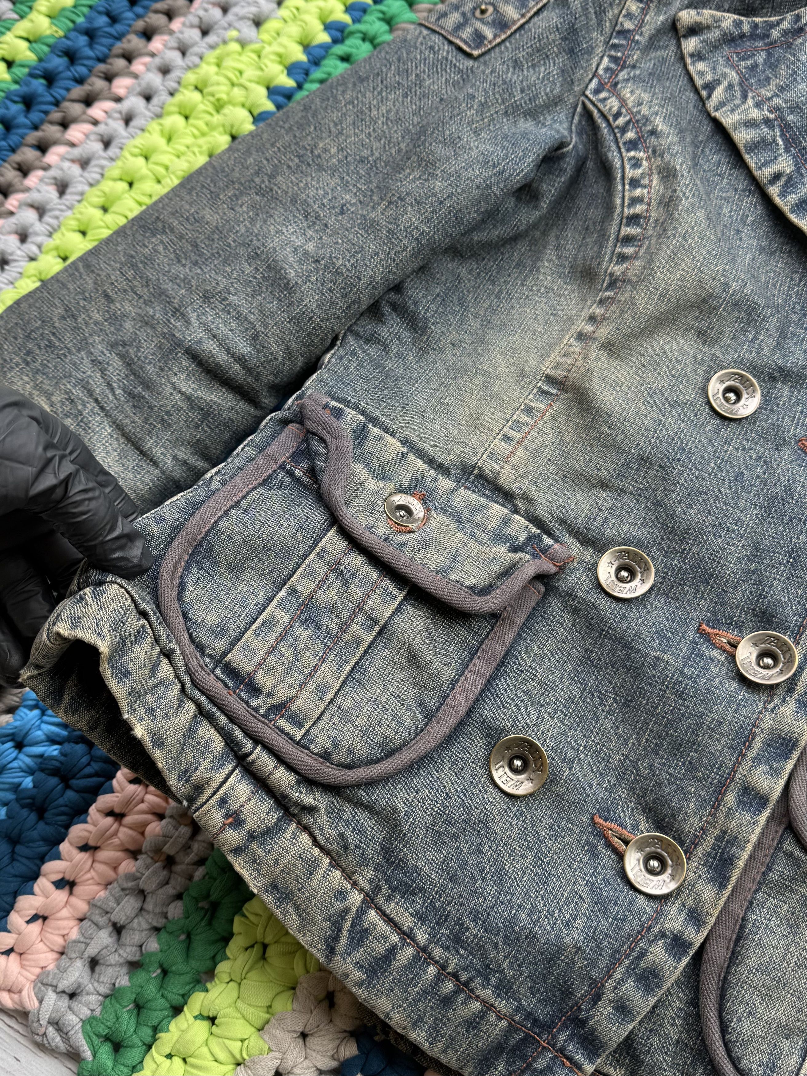 Japanese Brand Vintage Cropped Jacket With Faux Sheepskin (ET1)(D15) Size S / US 4 / IT 40 - 4 Thumbnail