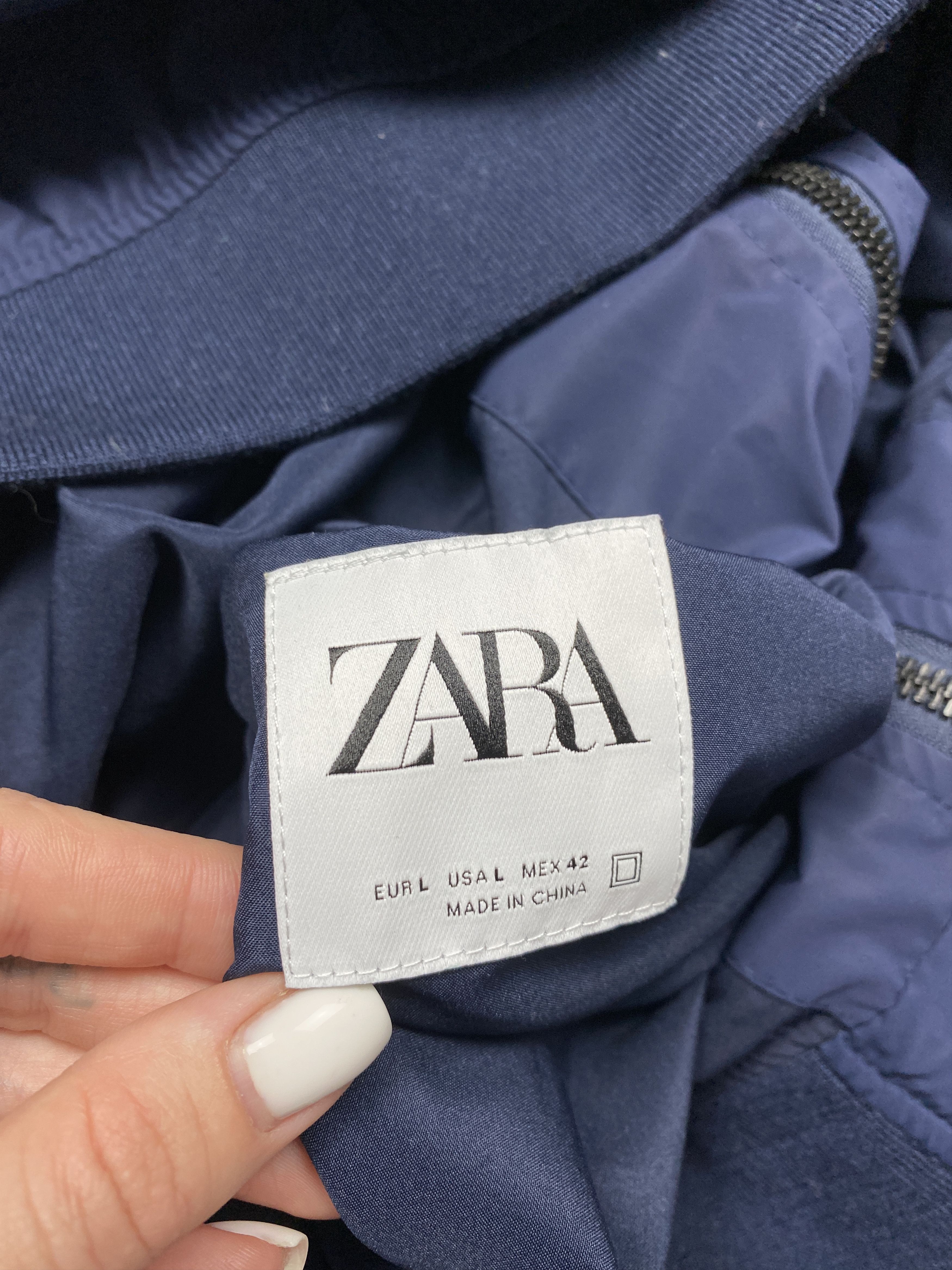 Vintage × Zara Zara Vintage Mens Nylon Bomber Jacket Size US L / EU 52-54 / 3 - 4 Thumbnail