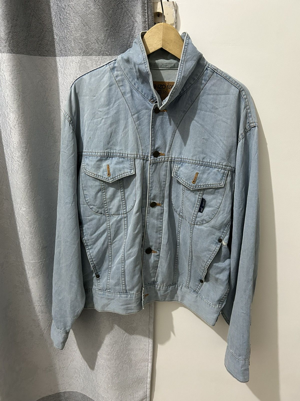 Kenzo × Vintage Vintage kenzo jeans jacket made in japan Size US L / EU 52-54 / 3 - 4 Thumbnail
