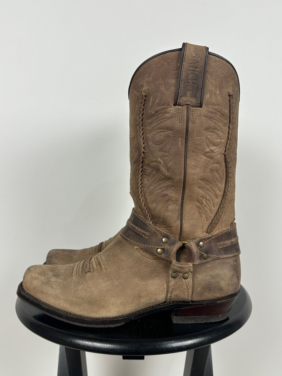 Sancho Boots Sancho Abarca 5122 Leather Cowboy Western Motorcycle Boots Size US 8 / EU 41 - 2 Thumbnail