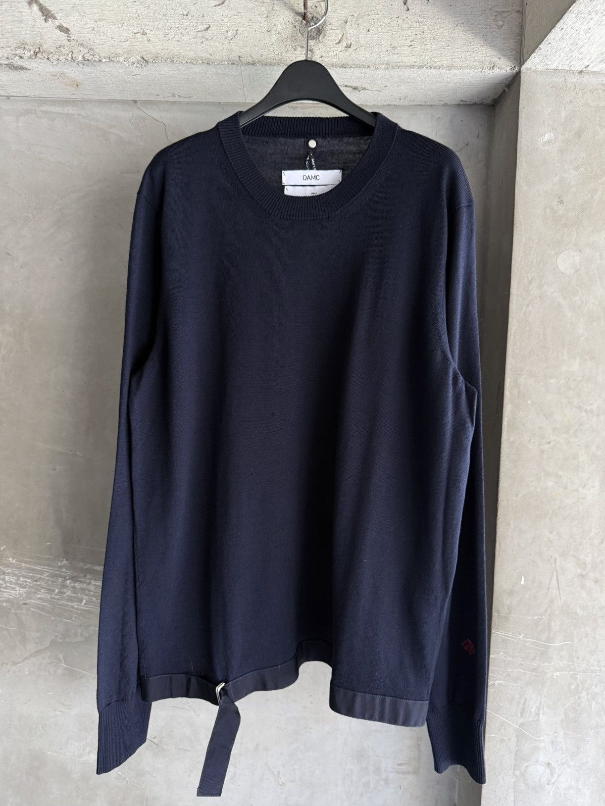 OAMC OAMC Dark Navy Belted Wool Knit Size US S / EU 44-46 / 1 - 1 Thumbnail