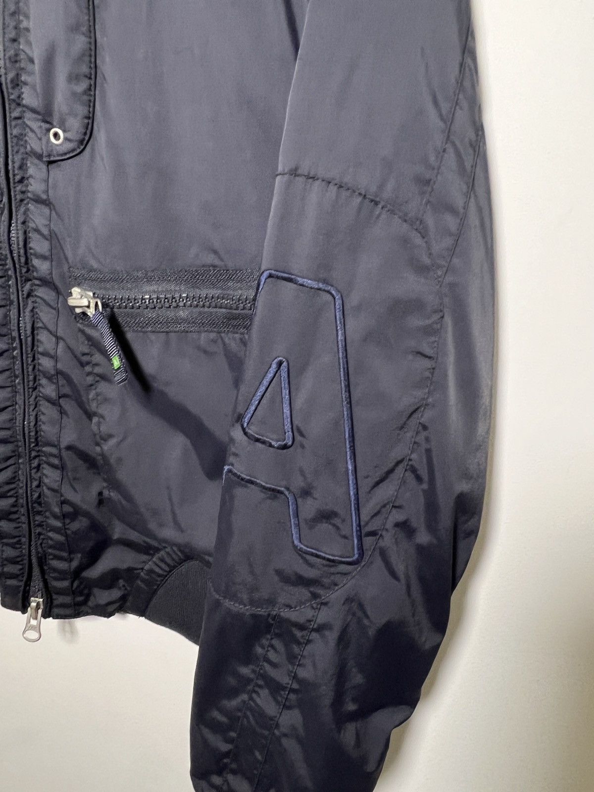 armani y2k multi pocket tech bomber jacket