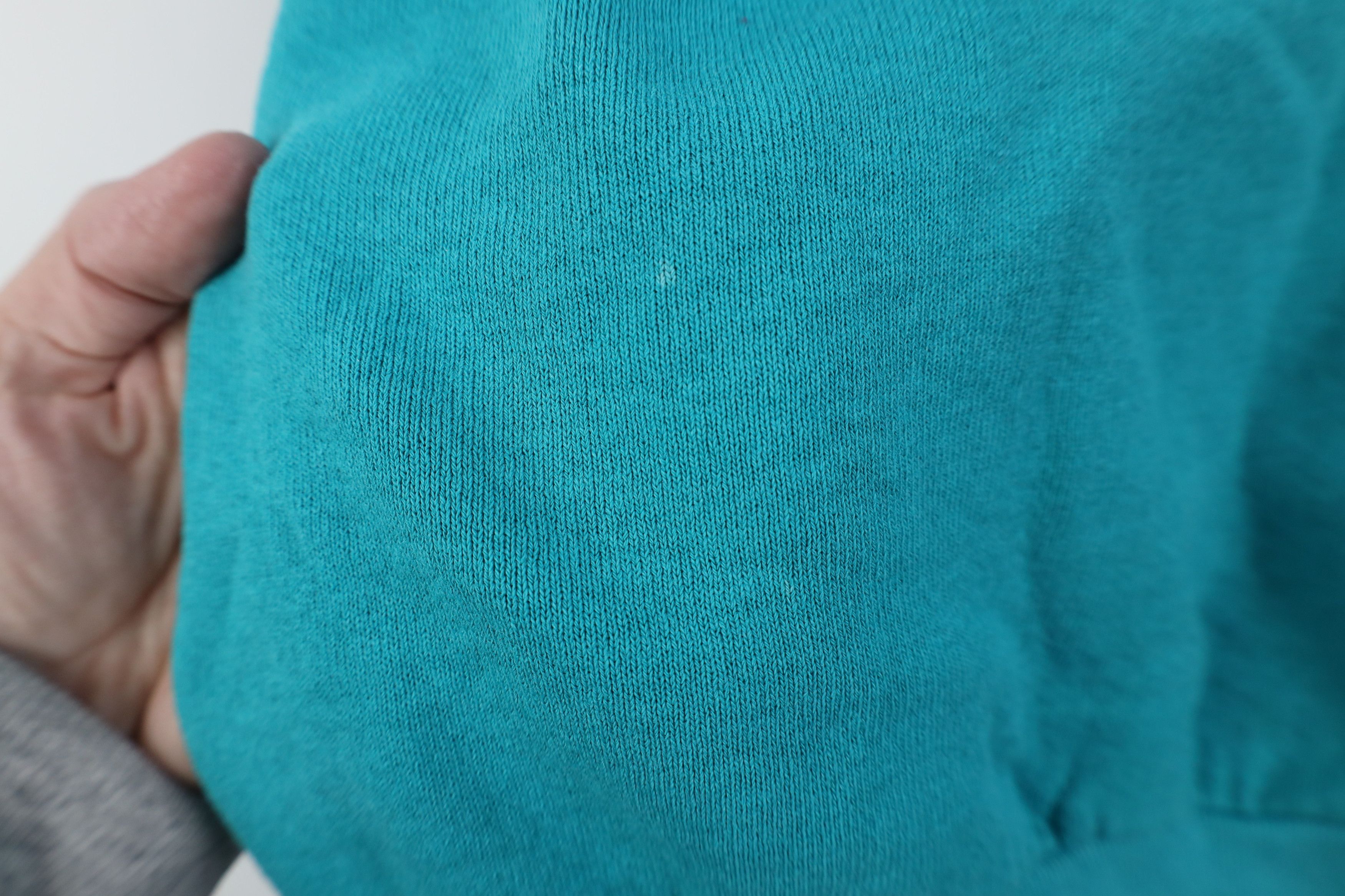 Vintage Vintage 90s Streetwear Blank Crewneck Sweatshirt Teal USA Size US XL / EU 56 / 4 - 6 Thumbnail