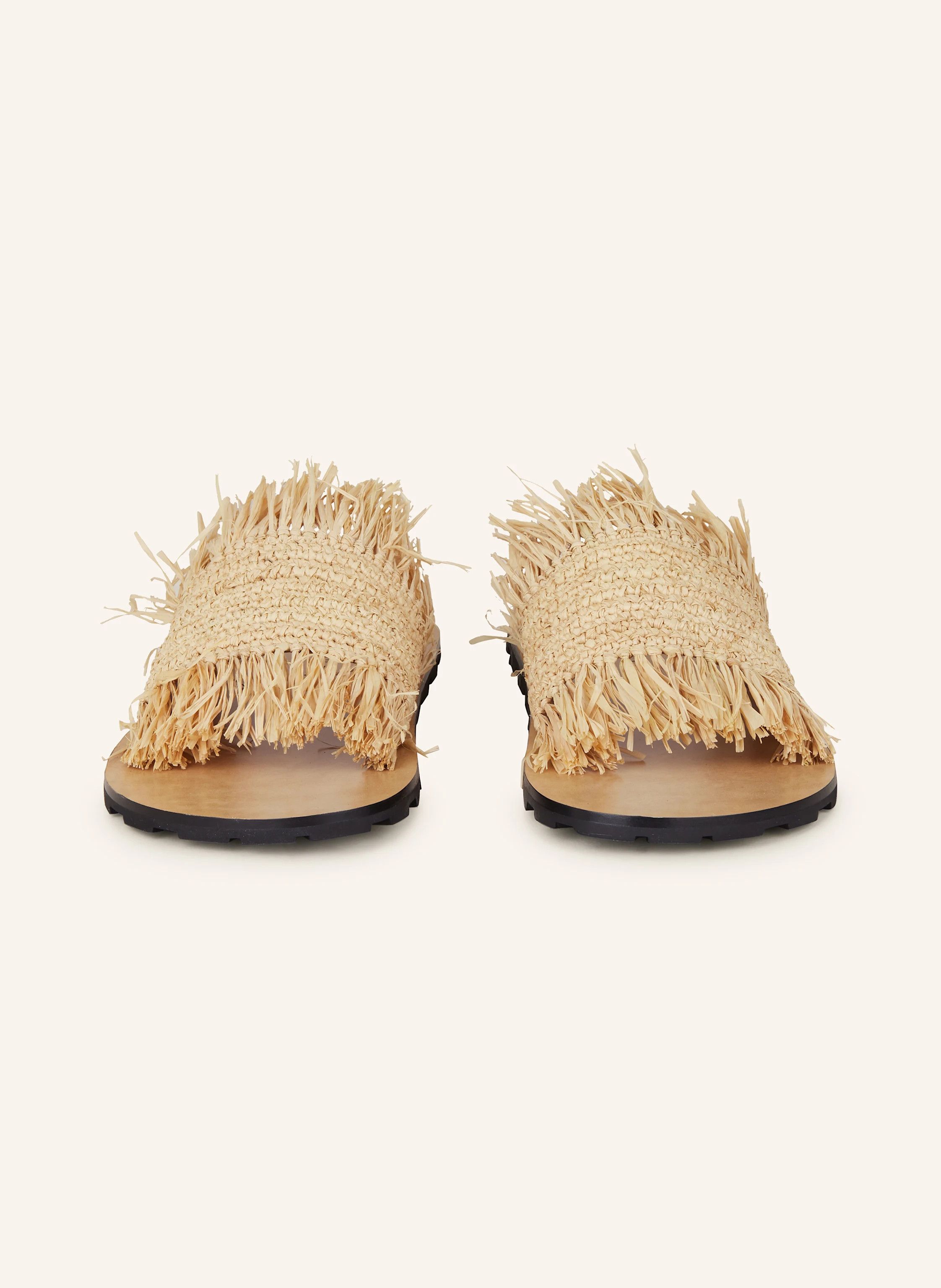 Jil Sander o1loc1c0426 Flat Straw Sandals in Light Brown Size US 8 / IT 38 - 3 Thumbnail