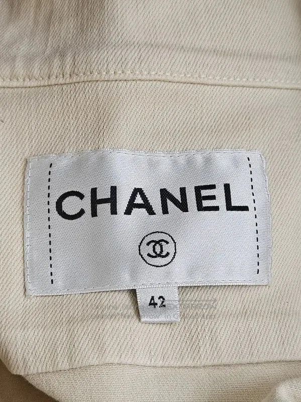 Chanel Chanel Spring Autumn White Denim Jacket . Size L / US 10 / IT 46 - 5 Thumbnail