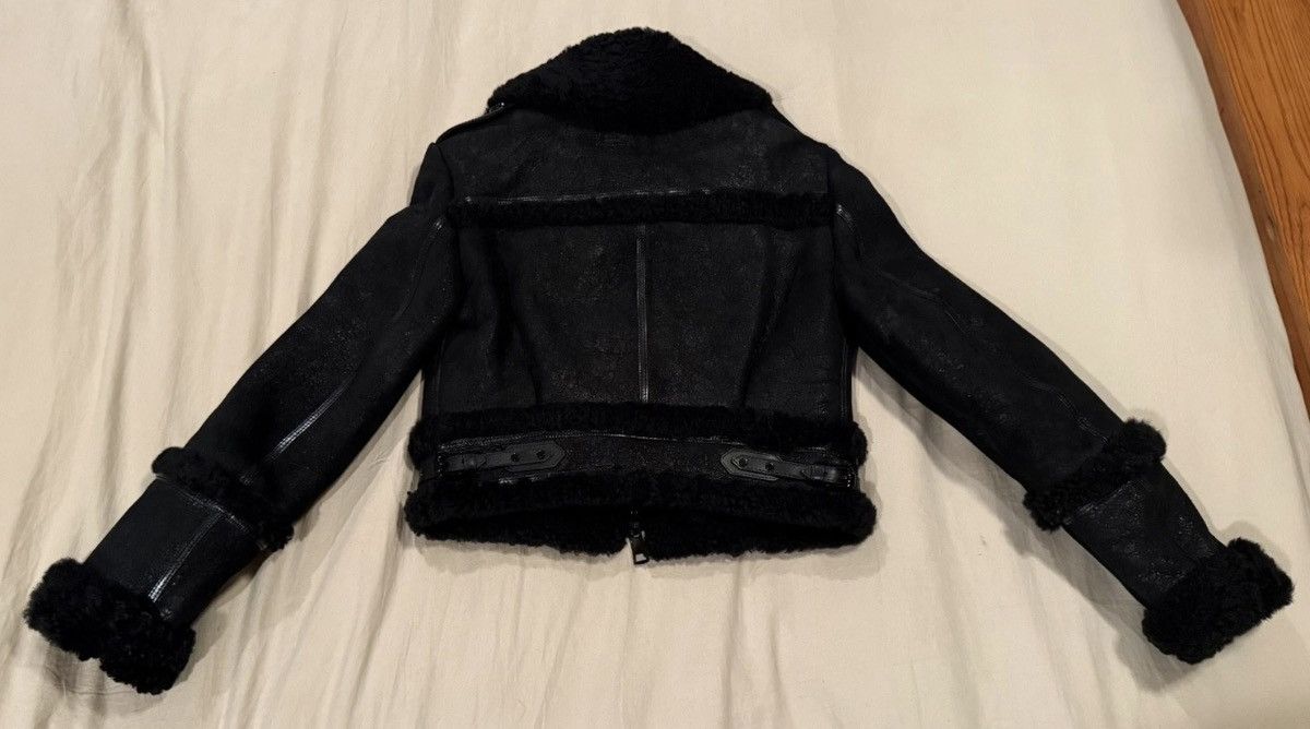 Burberry Prorsum Burberry Prorsum Shearling Biker Jacket Black Size S / US 4 / IT 40 - 2 Thumbnail