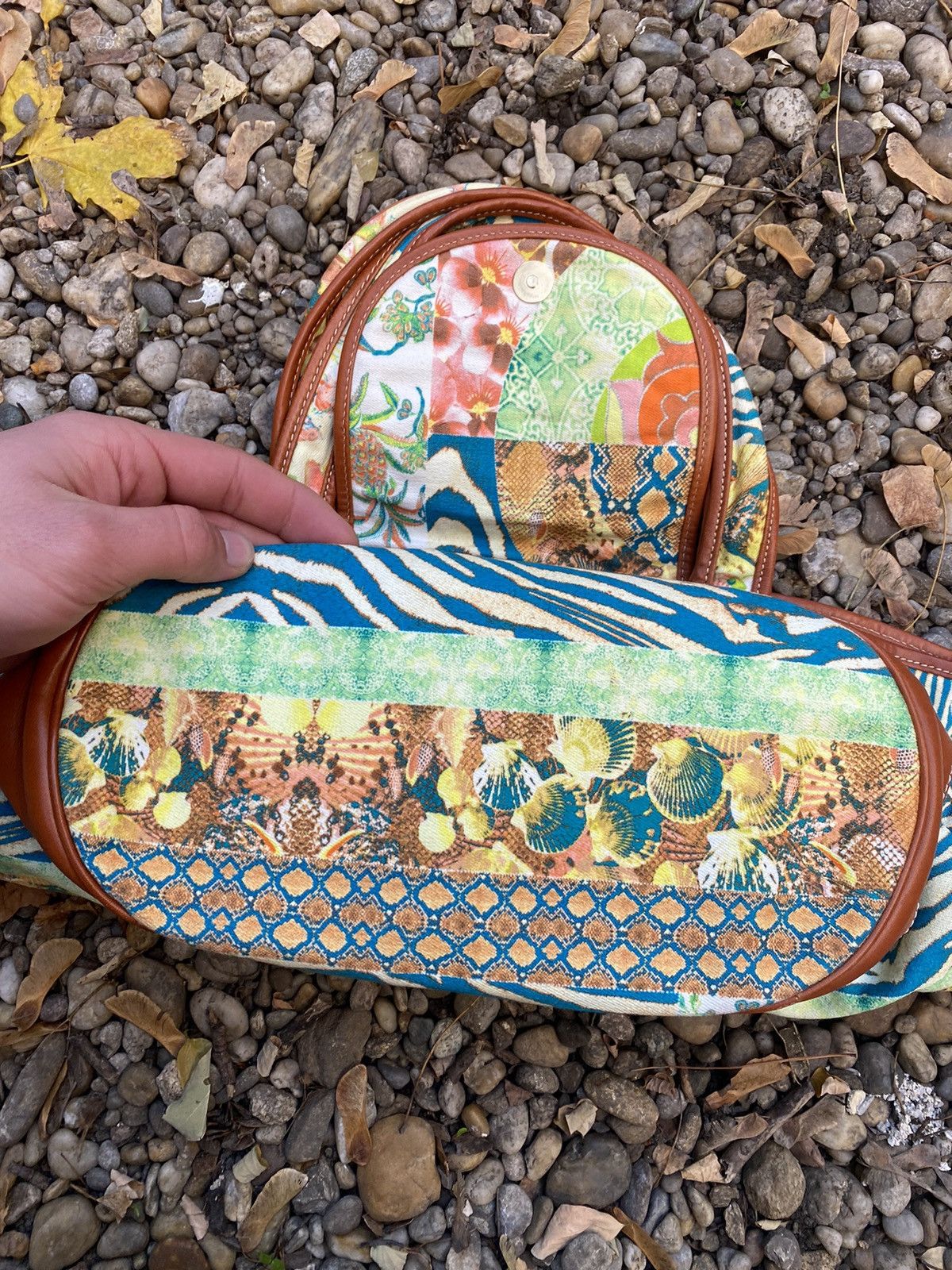 Roberto Cavalli × Vintage Roberto Cavalli Just Cavalli Overprinted 90s Handbag Size ONE SIZE - 4 Thumbnail