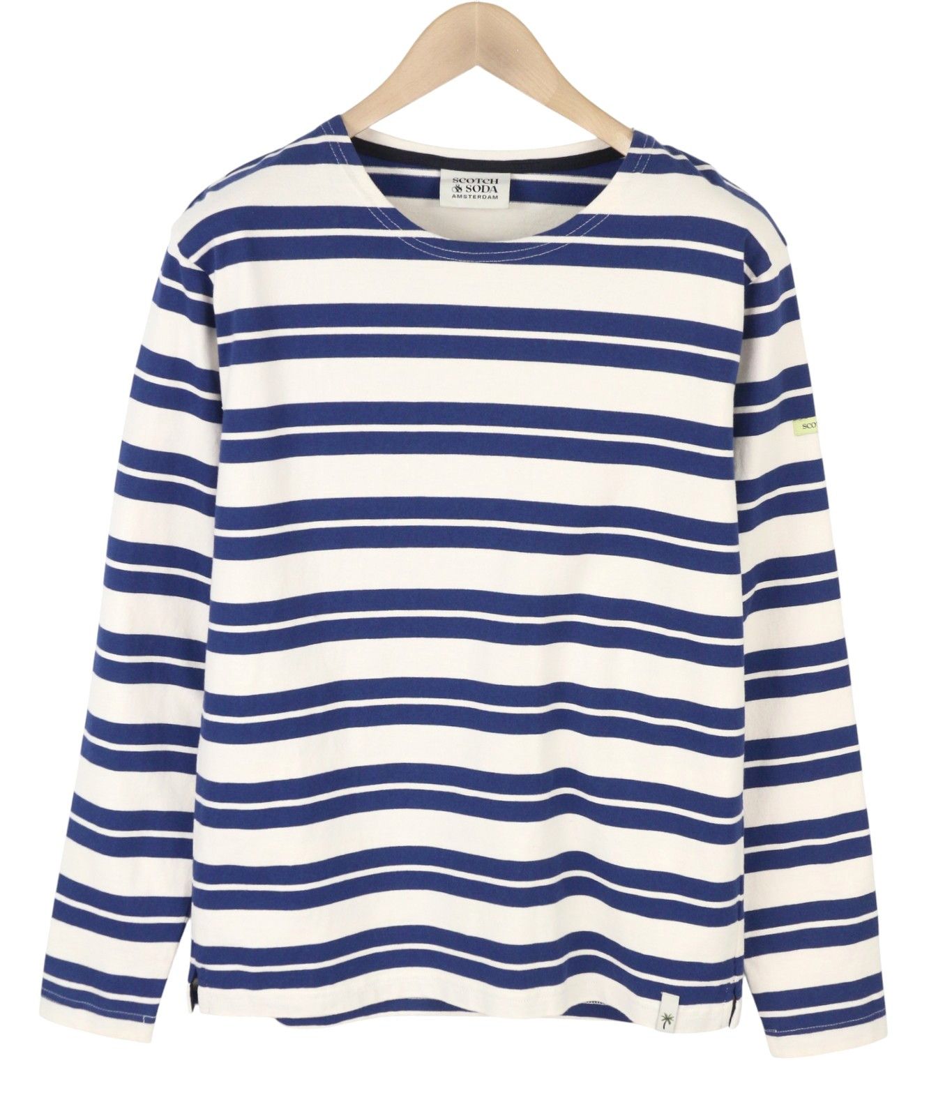 M White Striped Cotton LS T-Shirt 88576