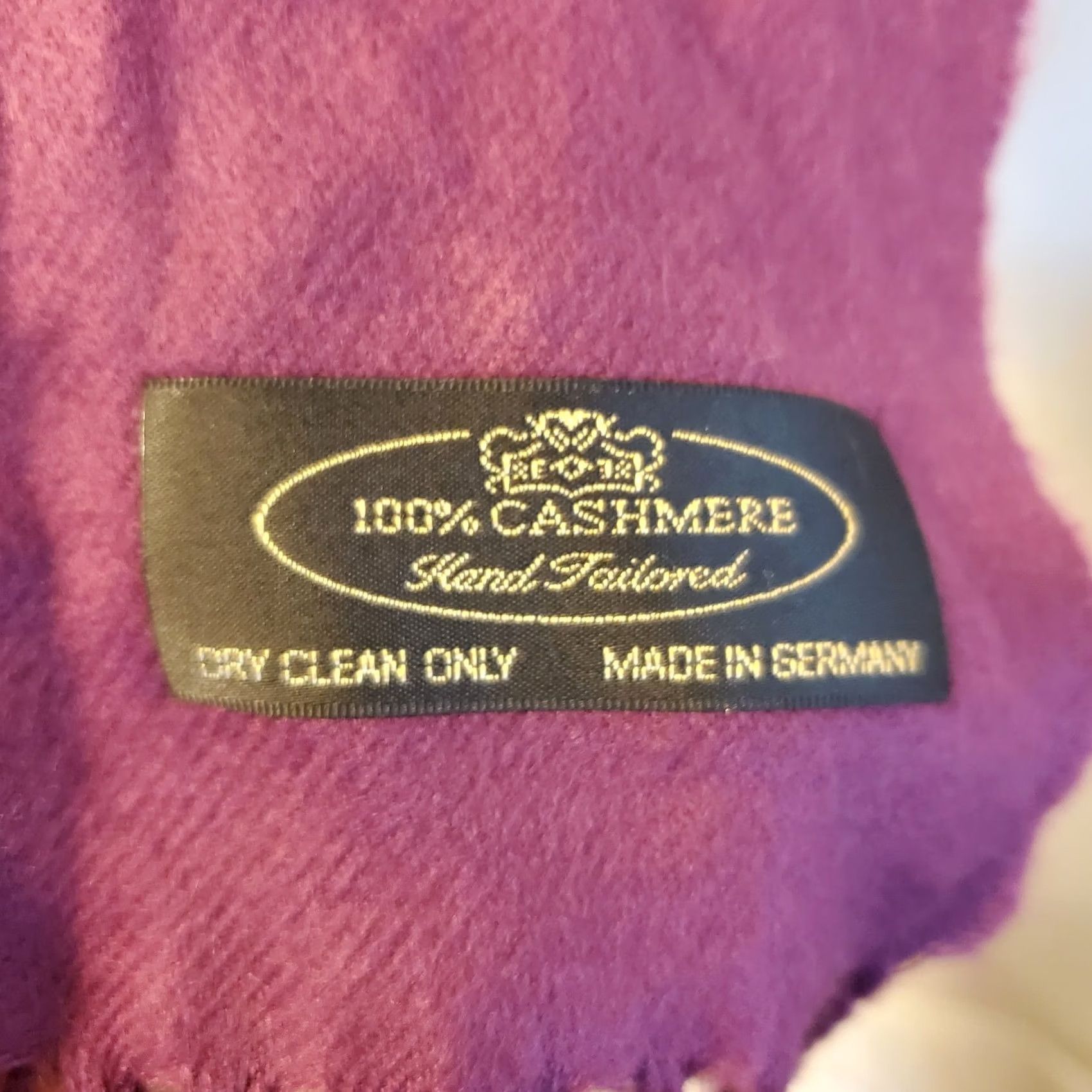 Vintage Cashmere Scarf - Purple Luxury Hand Tailored Mens Womens 12x73in Rectangle Size ONE SIZE - 5 Thumbnail