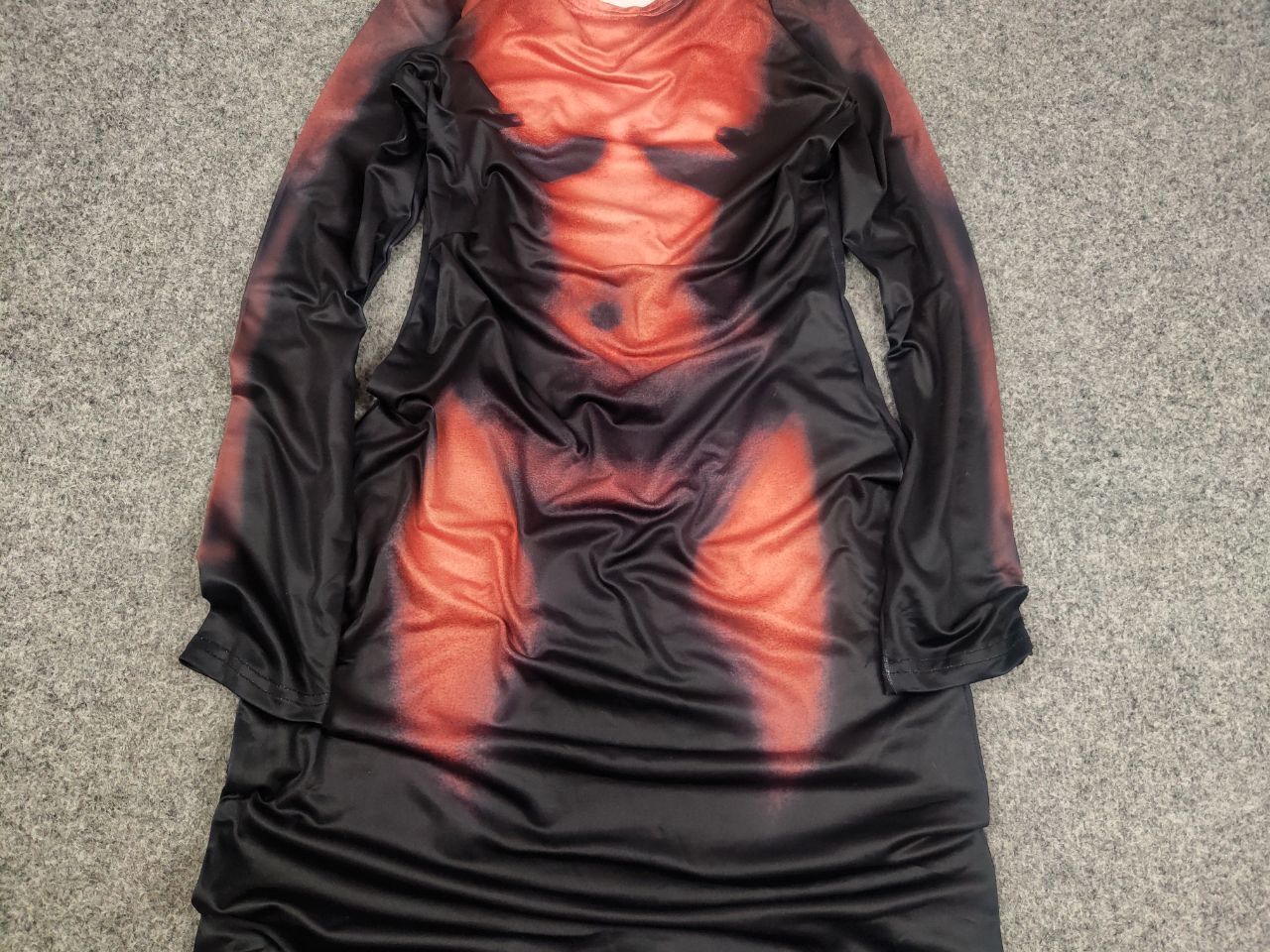 Vintage Y2K Bare All Sexsy Art Jean Paul Gaultier Style Maxi Dress Size L / US 10 / IT 46 - 5 Thumbnail