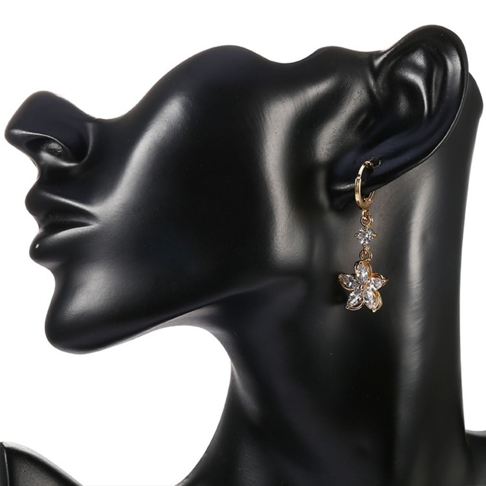 Other Diamond Necklace & Earring Set 4 Piece Set NEW Size ONE SIZE - 2 Thumbnail