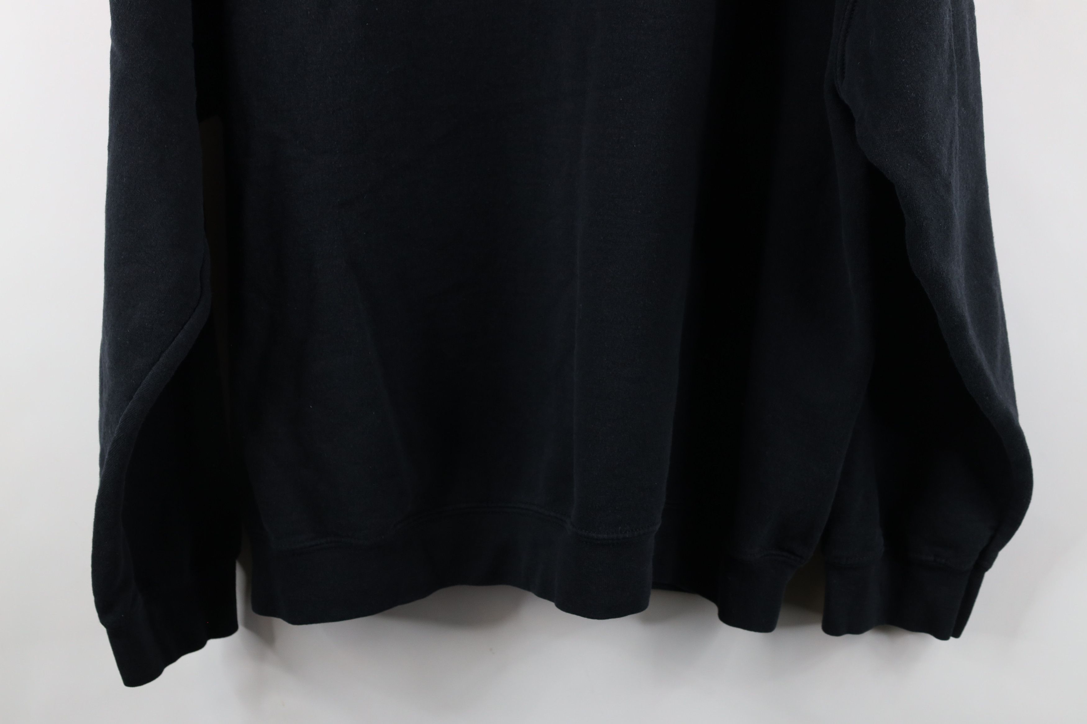 Vintage Vintage 90s Streetwear Blank Hoodie Sweatshirt Black Size US XXL / EU 58 / 5 - 11 Thumbnail