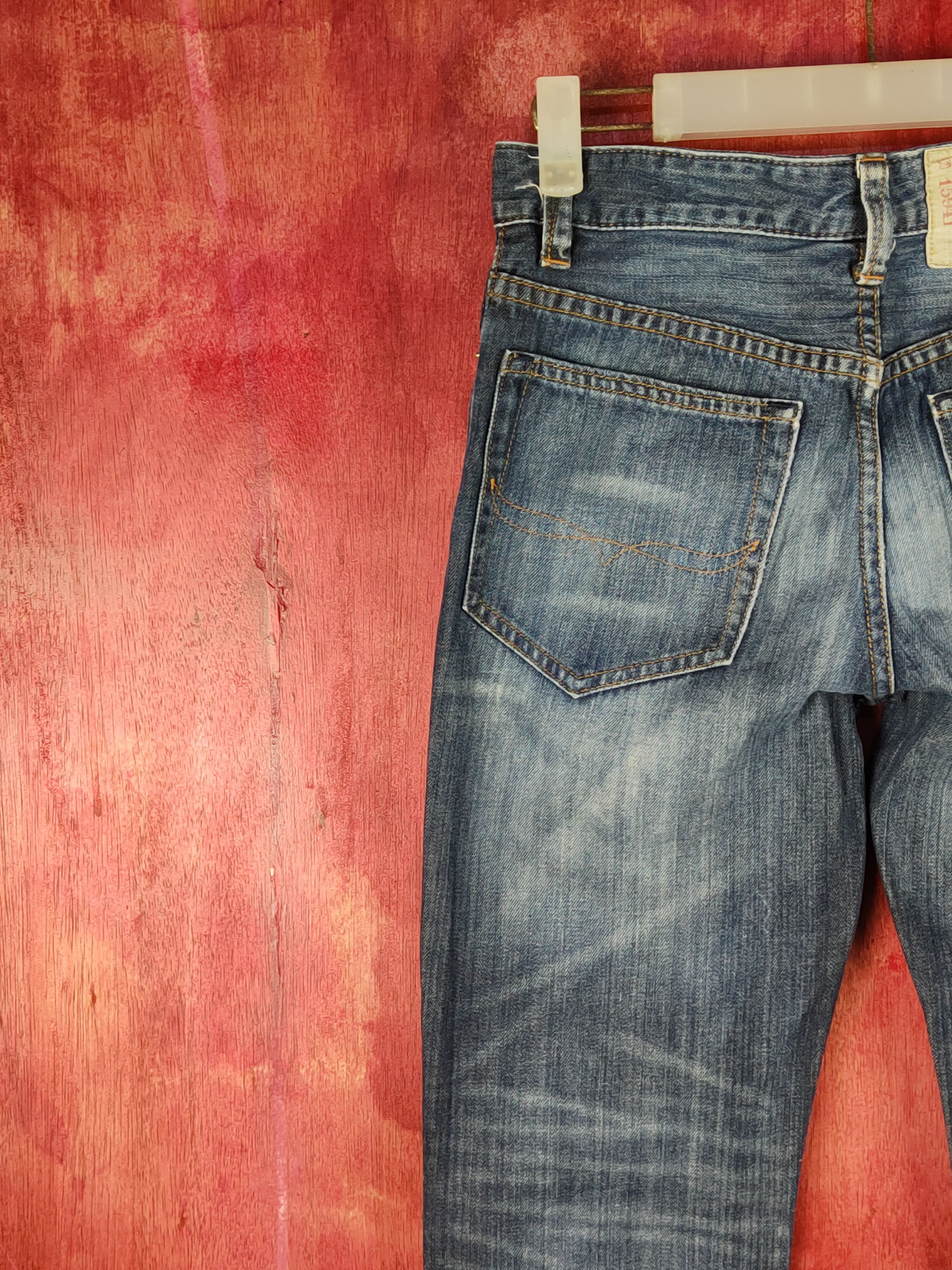 Polo Ralph Lauren Polo Ralph Lauren skater Blue Distressed ripped Denim #S1593 Size US 27 - 9 Thumbnail