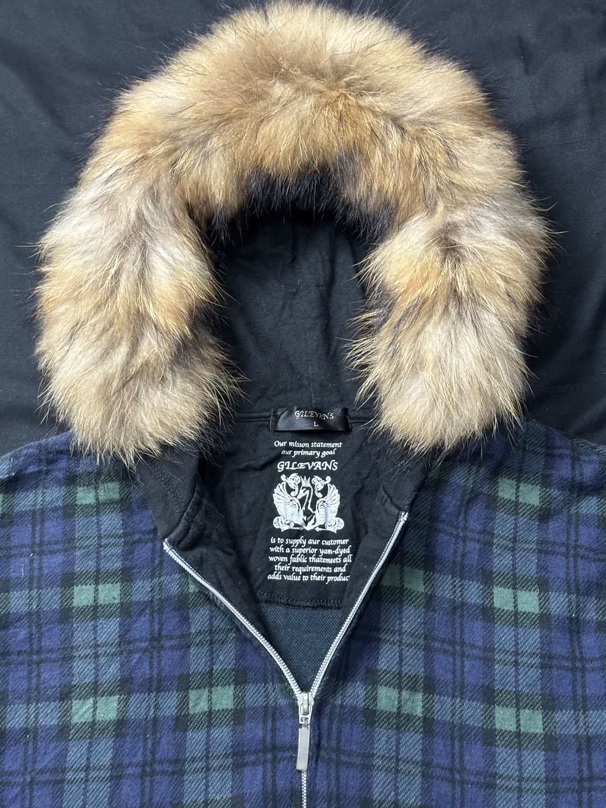 Japanese Brand Fur Hoodie Gilevans Velvet Tartan Japanese Style Ifsix LGB Size US L / EU 52-54 / 3 - 5 Thumbnail