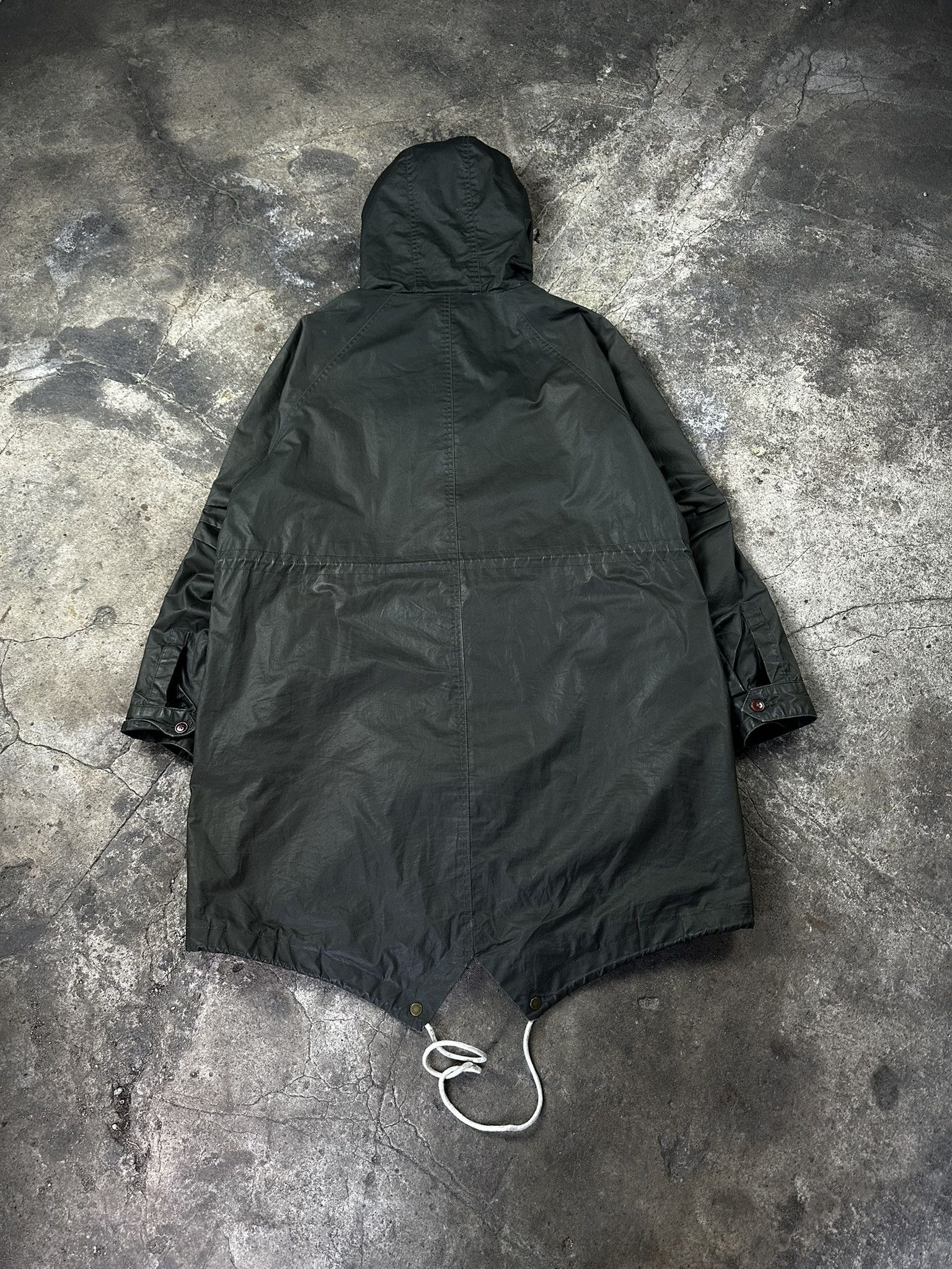 FRED Fred Perry Waxed Wind Rain Raincoat Coat Size L / US 10 / IT 46 - 8 Thumbnail