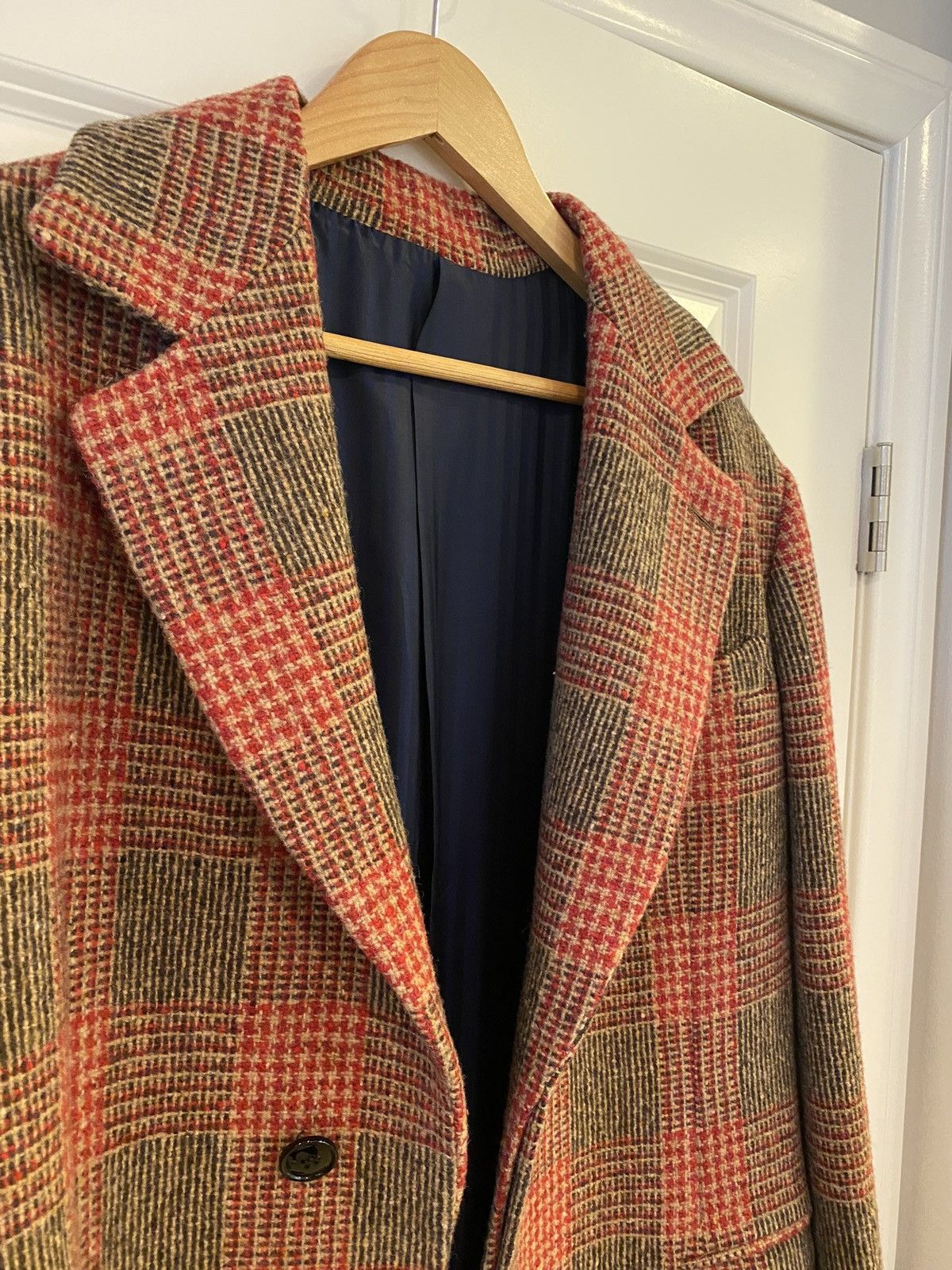 MP Massimo Piombo MP Massimo Piombo Checked Oversized Long Coat Italy Made Size US L / EU 52-54 / 3 - 5 Thumbnail