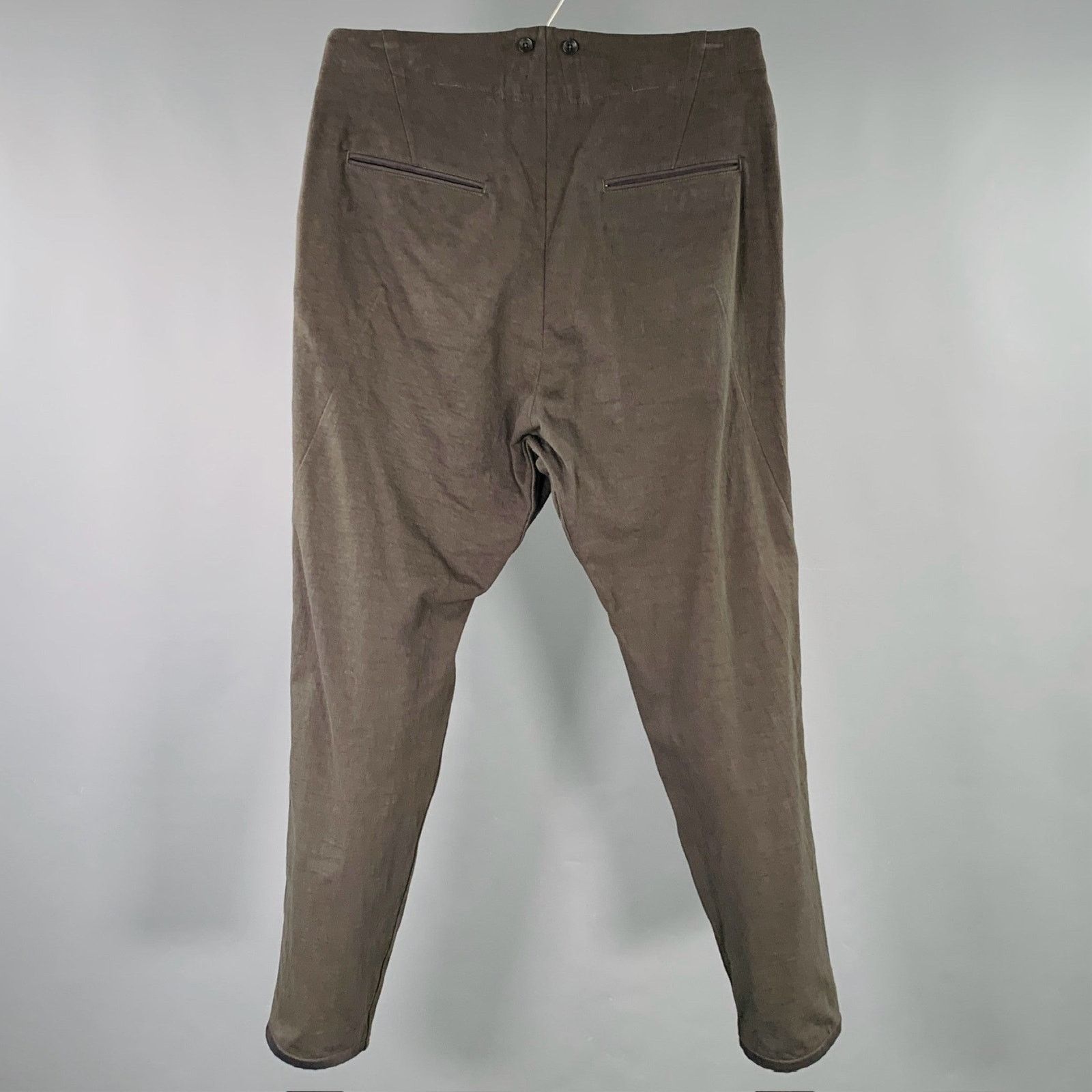 Rag & Bone RAG & BONE 31 Grey Cotton Blend Drop Crotch Casual Pants Size US 31 - 3 Thumbnail