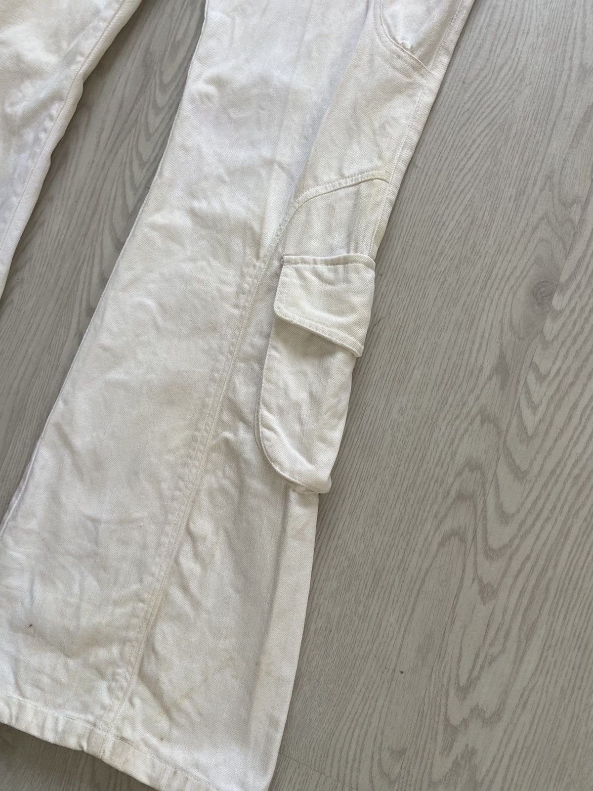 14th Addiction × Vintage Vintage 2000’s Lav Zipper Cargo Pocket Flare Denim Pants Size US 32 / EU 48 - 4 Thumbnail