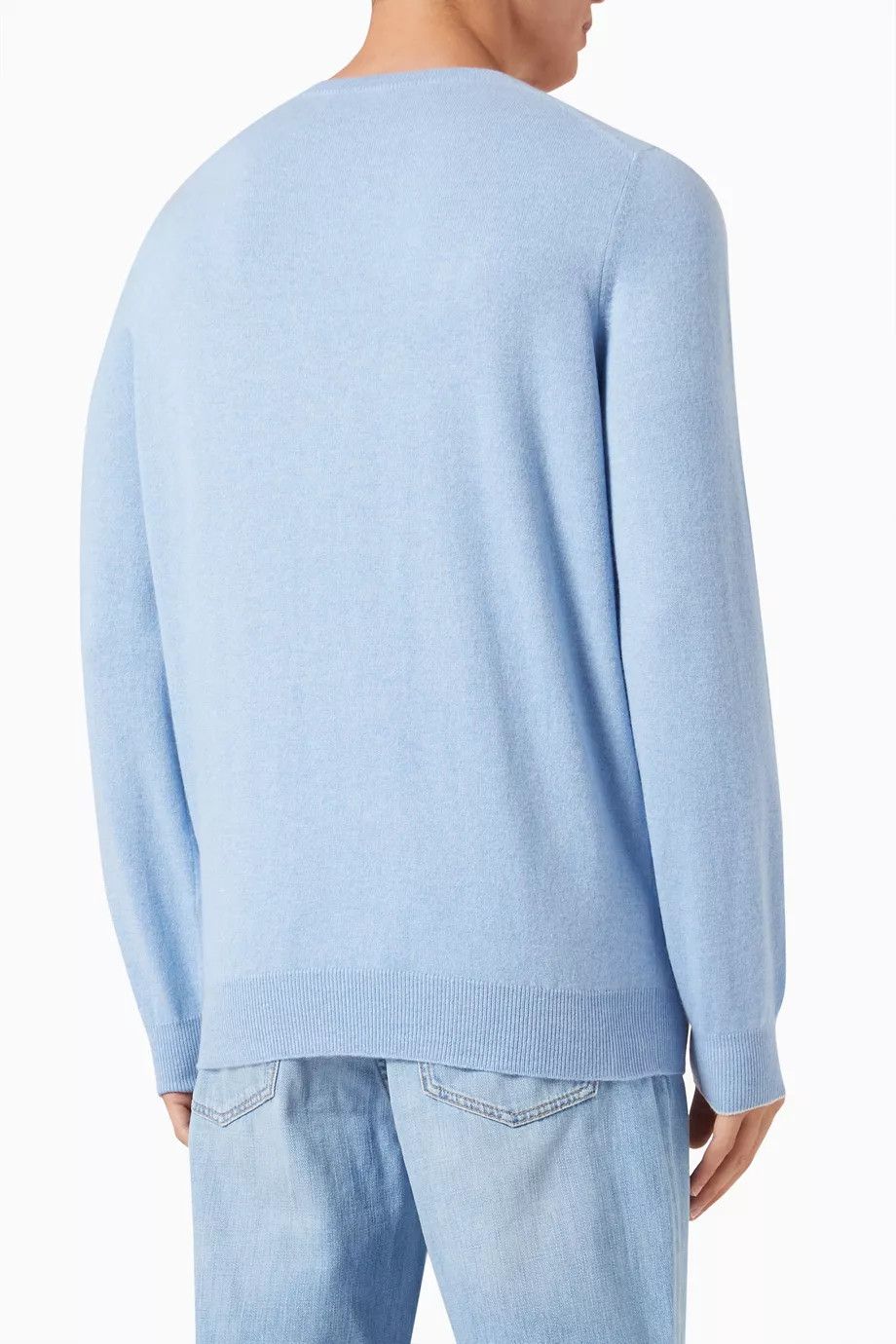 Brunello Cucinelli o1y0526 Crewneck Sweater in Light Blue Size US M / EU 48-50 / 2 - 3 Thumbnail