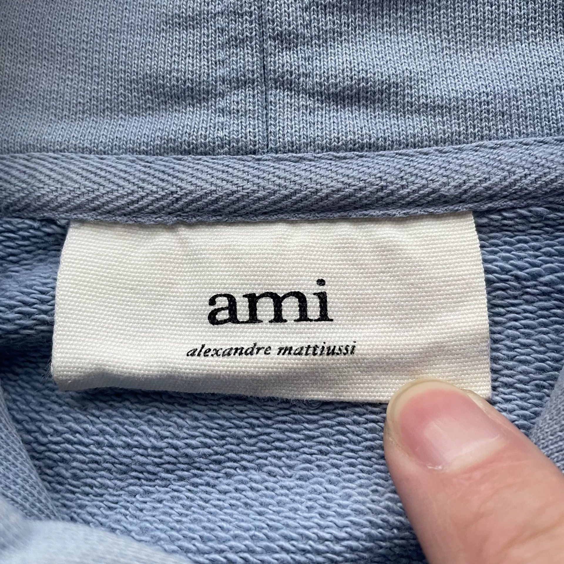 AMI 98 New AMIPARIS Heart Embroidery Unisex Baby Blue Hoodie M Size M / US 6-8 / IT 42-44 - 4 Thumbnail