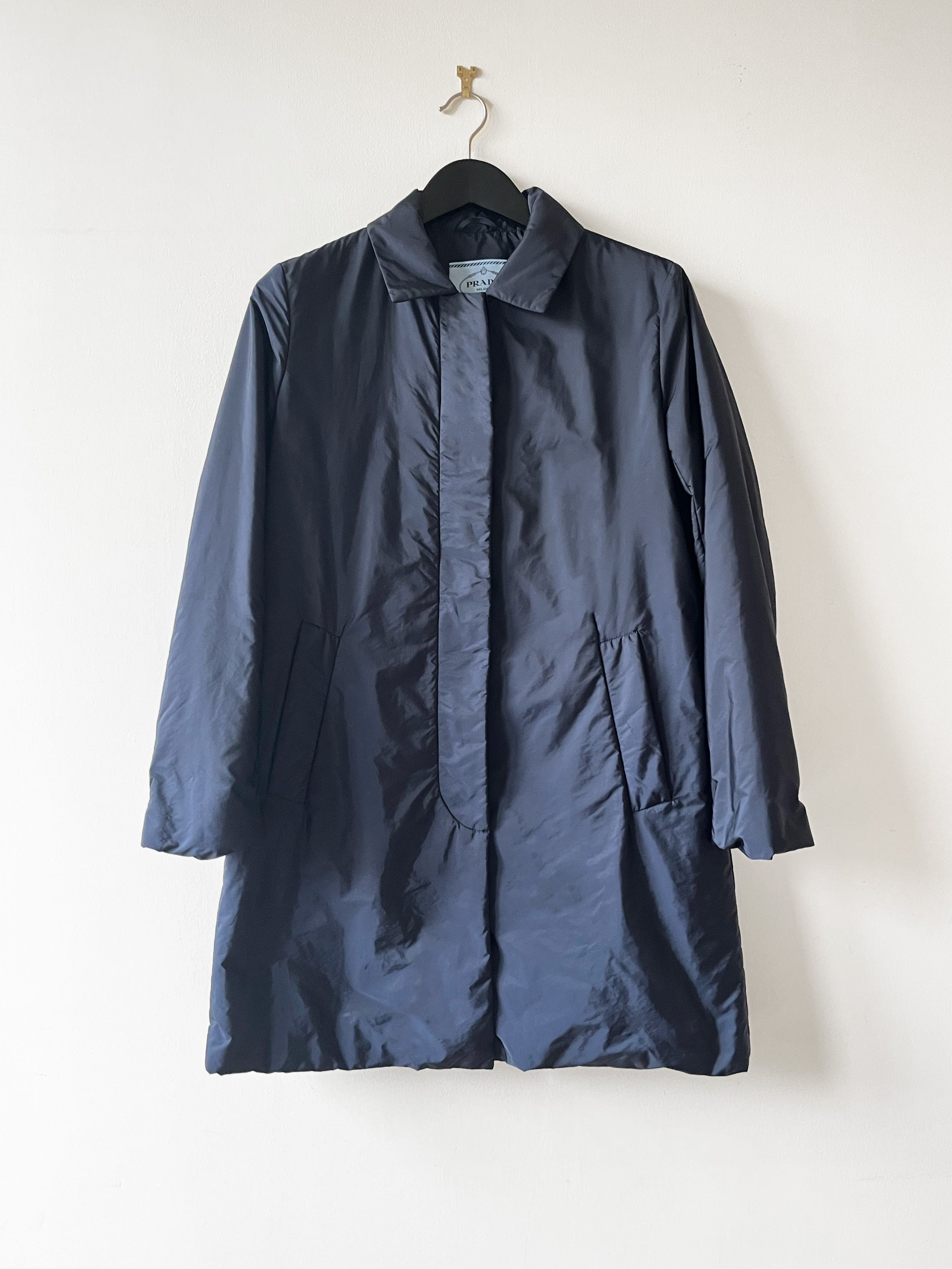 Prada Prada navy padded nylon coat Size S / US 4 / IT 40 - 1 Thumbnail