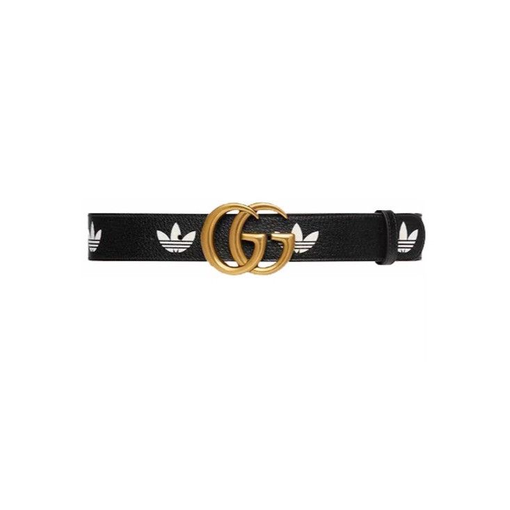 Adidas × Gucci Gucci x Adidas GG Marmont Belt Black White  display picture 3