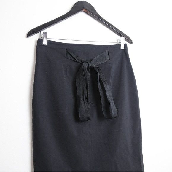 Robert Rodriguez Robert Rodriguez Tie Front Ribbon Wrap Pencil Skirt Black Size 27" / US 4 / IT 40 - 2 Thumbnail