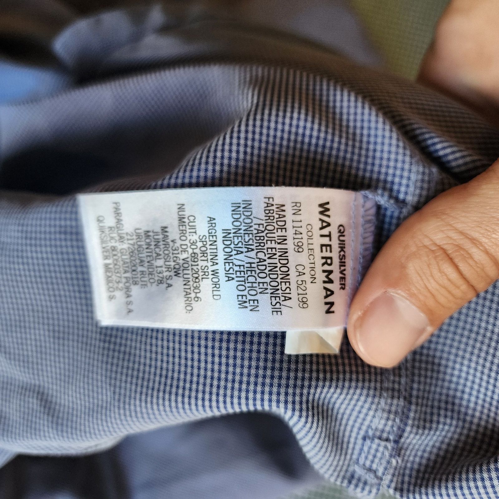 Quiksilver Quicksilver Blue White Plaid Checkered Shirt Men's Small Size US S / EU 44-46 / 1 - 6 Thumbnail
