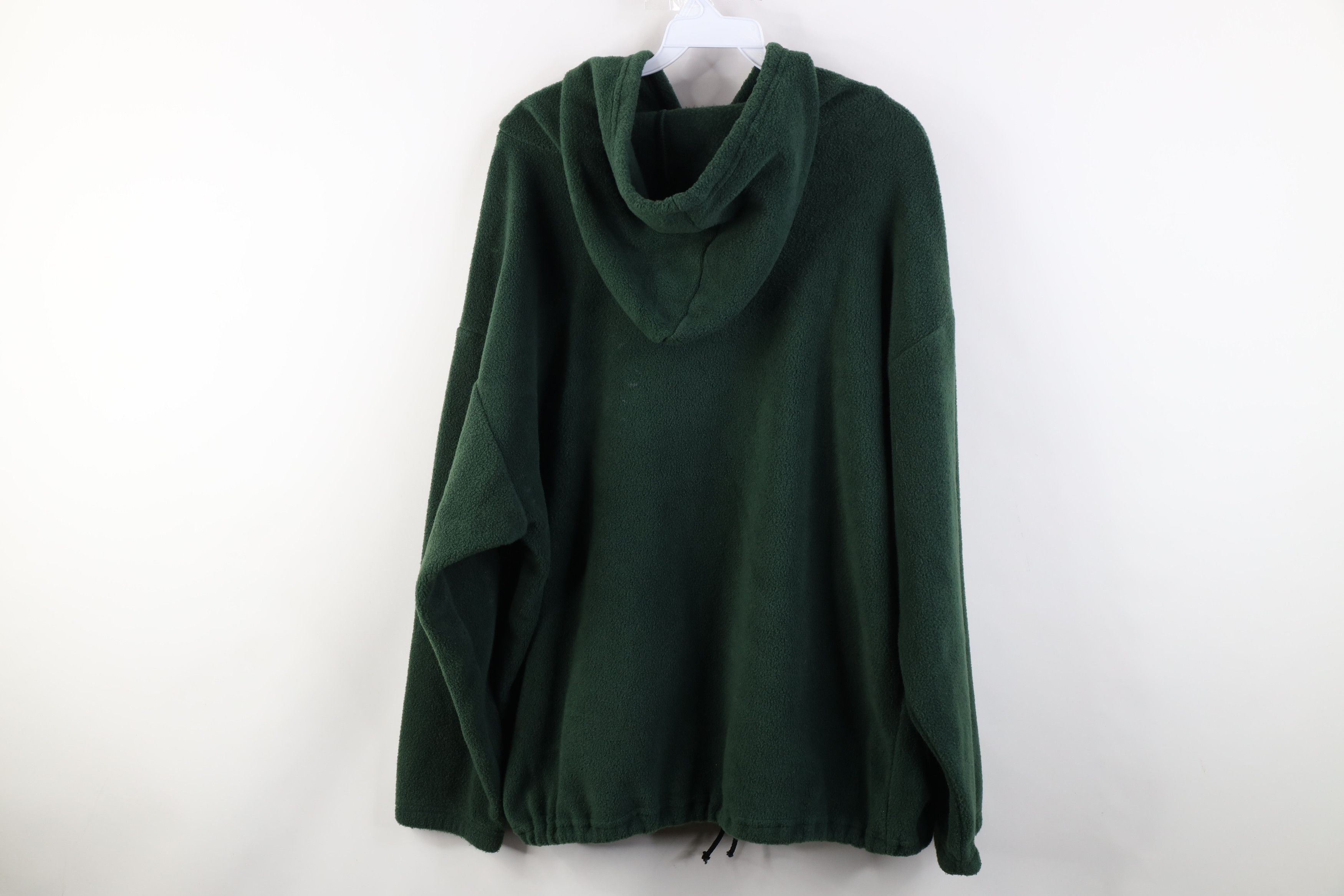 Vintage Vintage 90s Streetwear Blank Fleece Hoodie Sweatshirt Green Size US M / EU 48-50 / 2 - 12 Thumbnail