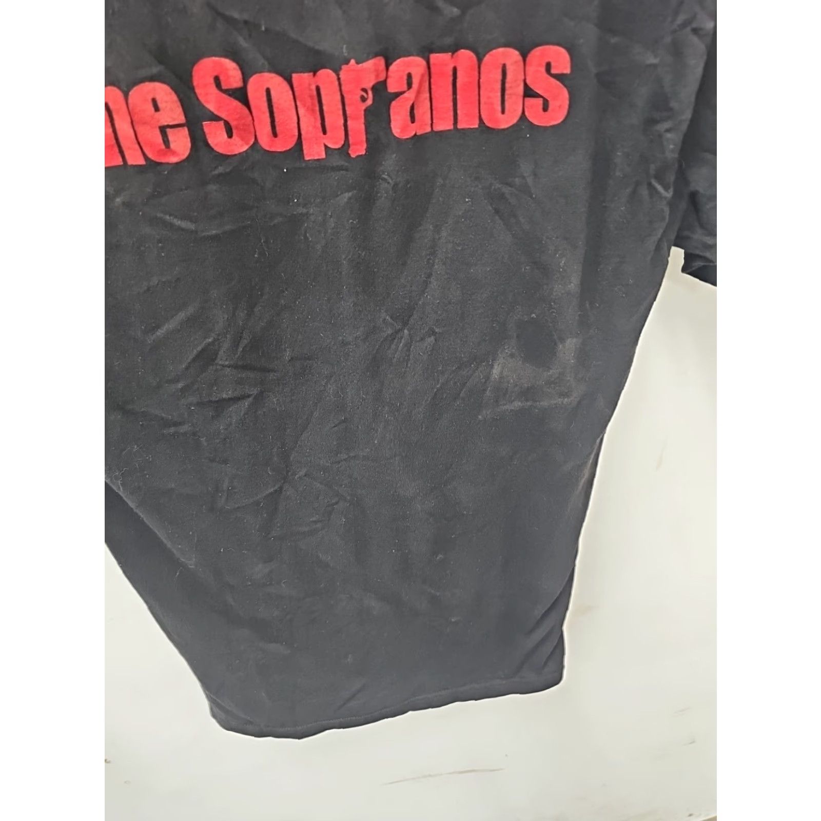 Vintage VINTAGE The Sopranos Men Black T Shirt TV Show Promo Tony T-Shirt Large Mens Regular Fit Short Sleeve Crew Neck Cotton Black 2000s Decade 2000-2009 Size US L / EU 52-54 / 3 - 7 Thumbnail