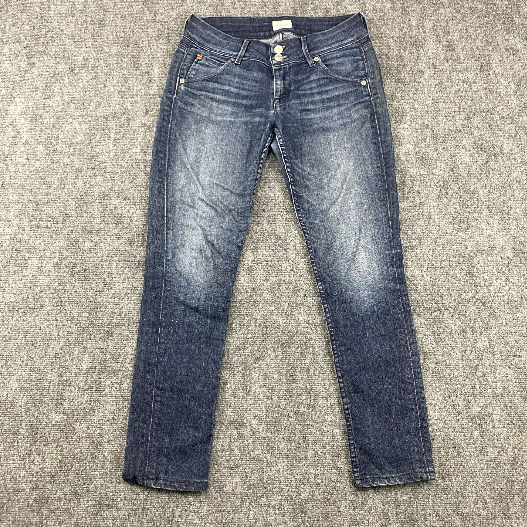 Hudson Hudson Jeans Womens Blue Skinny Jeans Distressed Dark Wash 5-Pocket Denim Stretch Size 42" / US 20 - 2 Thumbnail