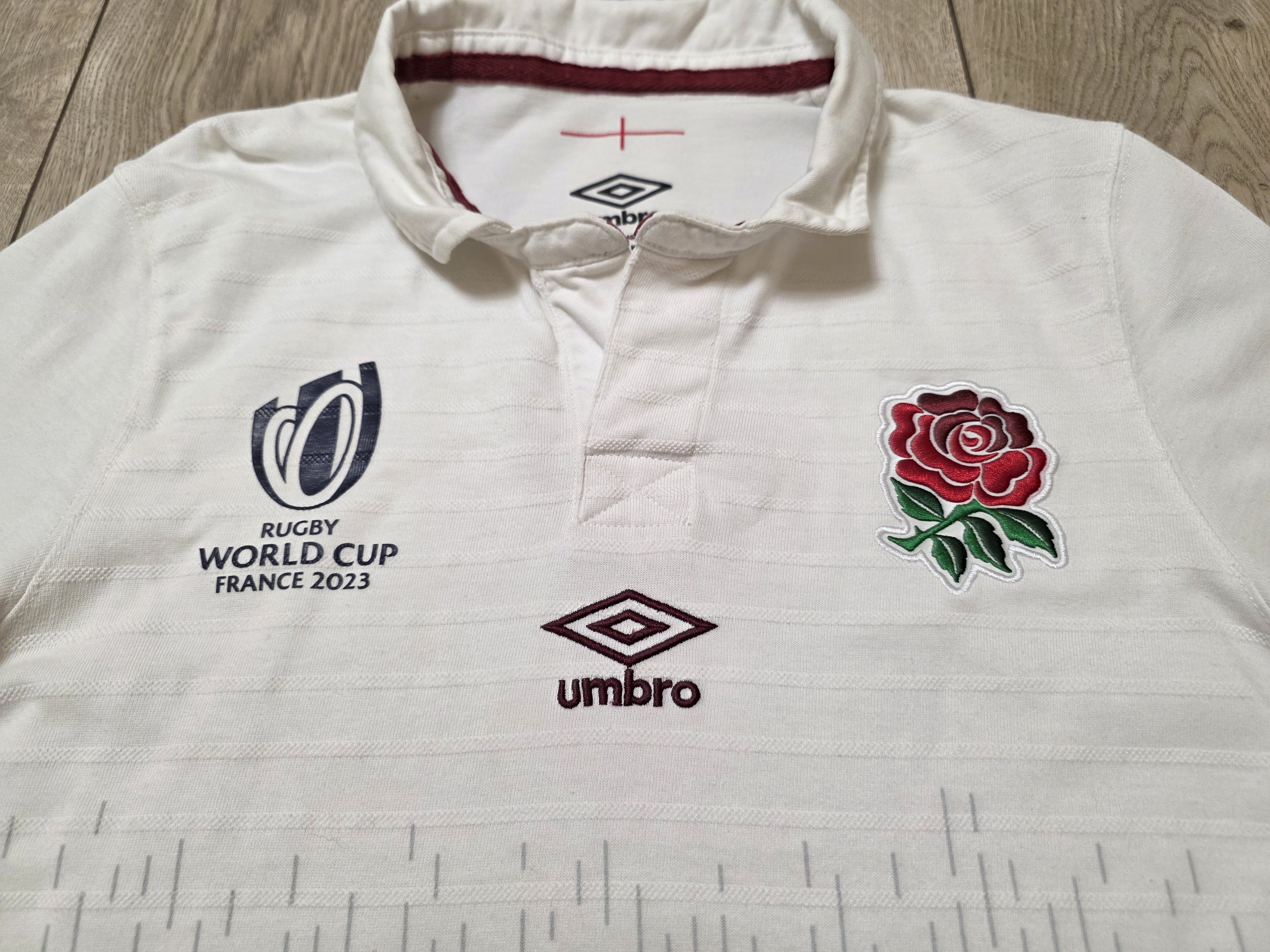 Umbro ENGLAND RUGBY SHIRT WORLD CUP 2023 RUGBY JERSEY COTTON POLO Size US S / EU 44-46 / 1 - 3 Thumbnail