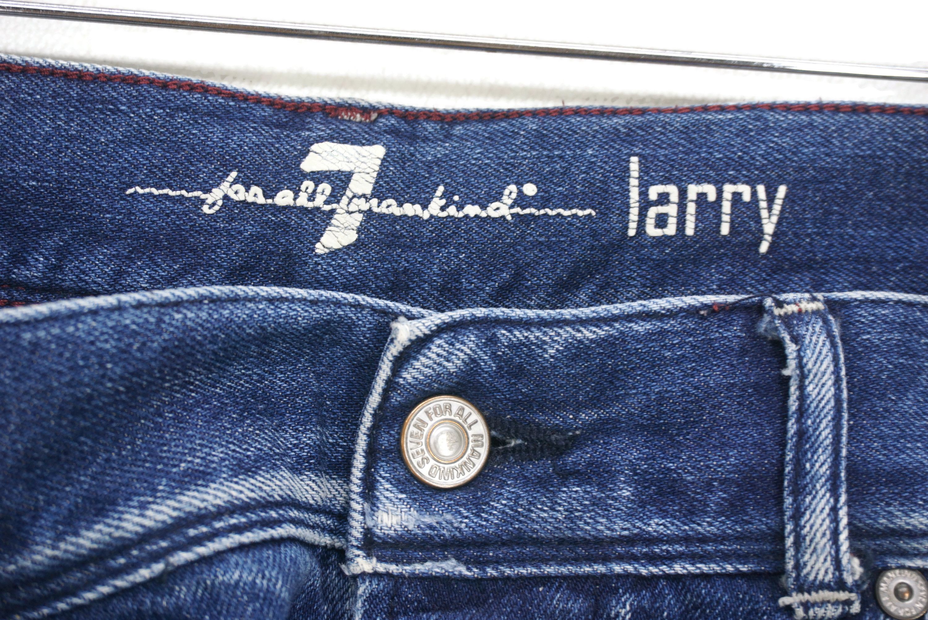 7 For All Mankind Selvedge Jeans Size 32 fit W34xL33.5 Larry Distressed Denim Size US 32 / EU 48 - 16 Thumbnail