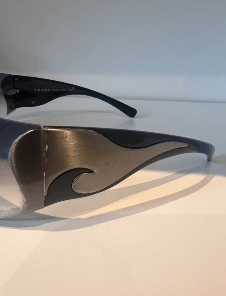Prada PRADA Sunglasses Flame 2004 Star Mask Fire Chrome Silver Size ONE SIZE - 4 Thumbnail