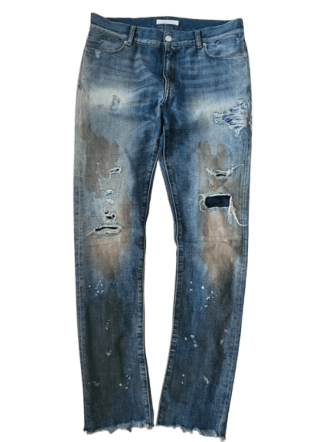1017 ALYX 9SM × Alyx ALYX Back Zip Distressed mudwash denim pants. Size US 29 - 1 Thumbnail