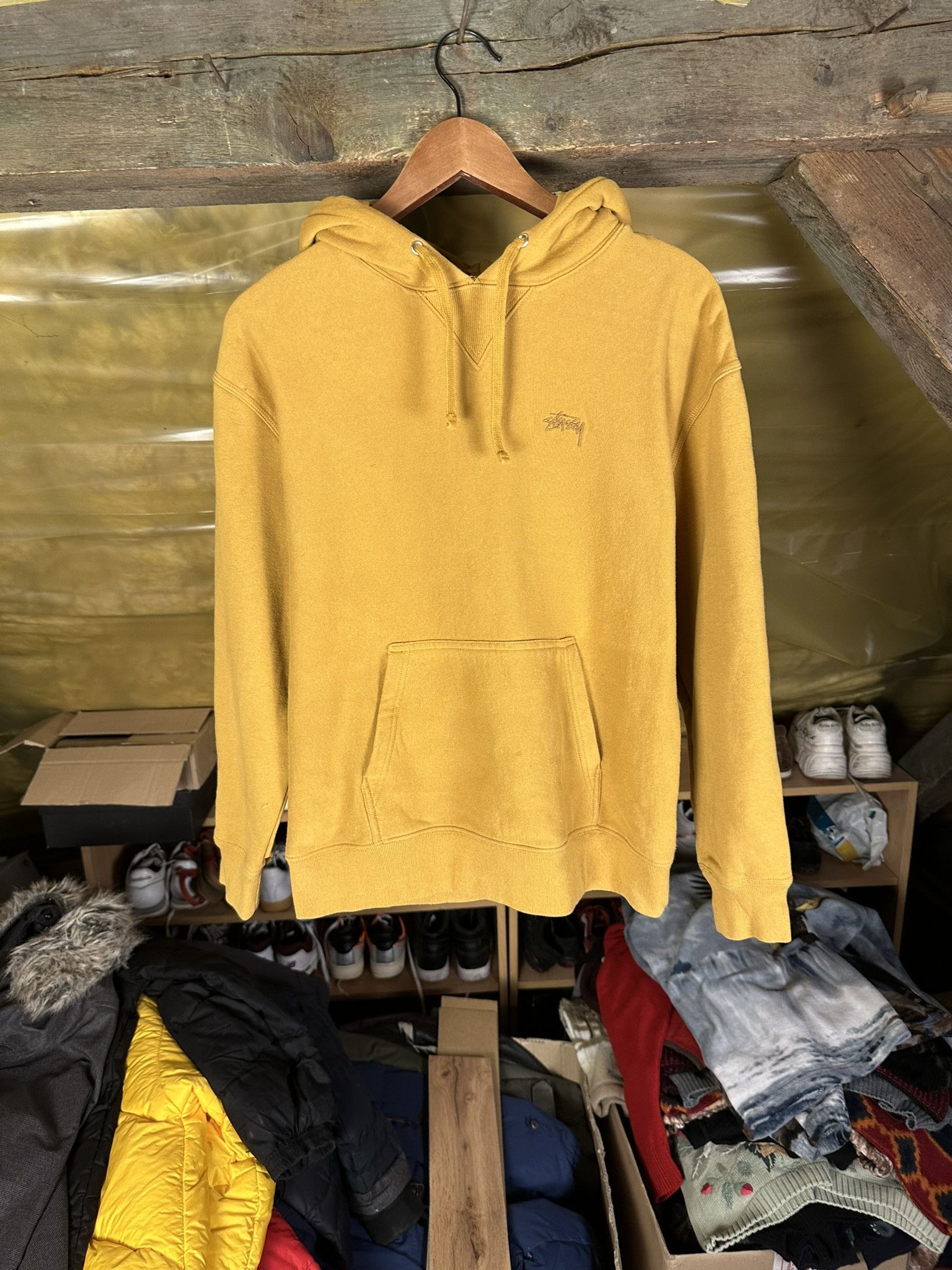 Hype Streetwear Stussy Stussy Logo Basic Sweatshirt Hoodie Grailed