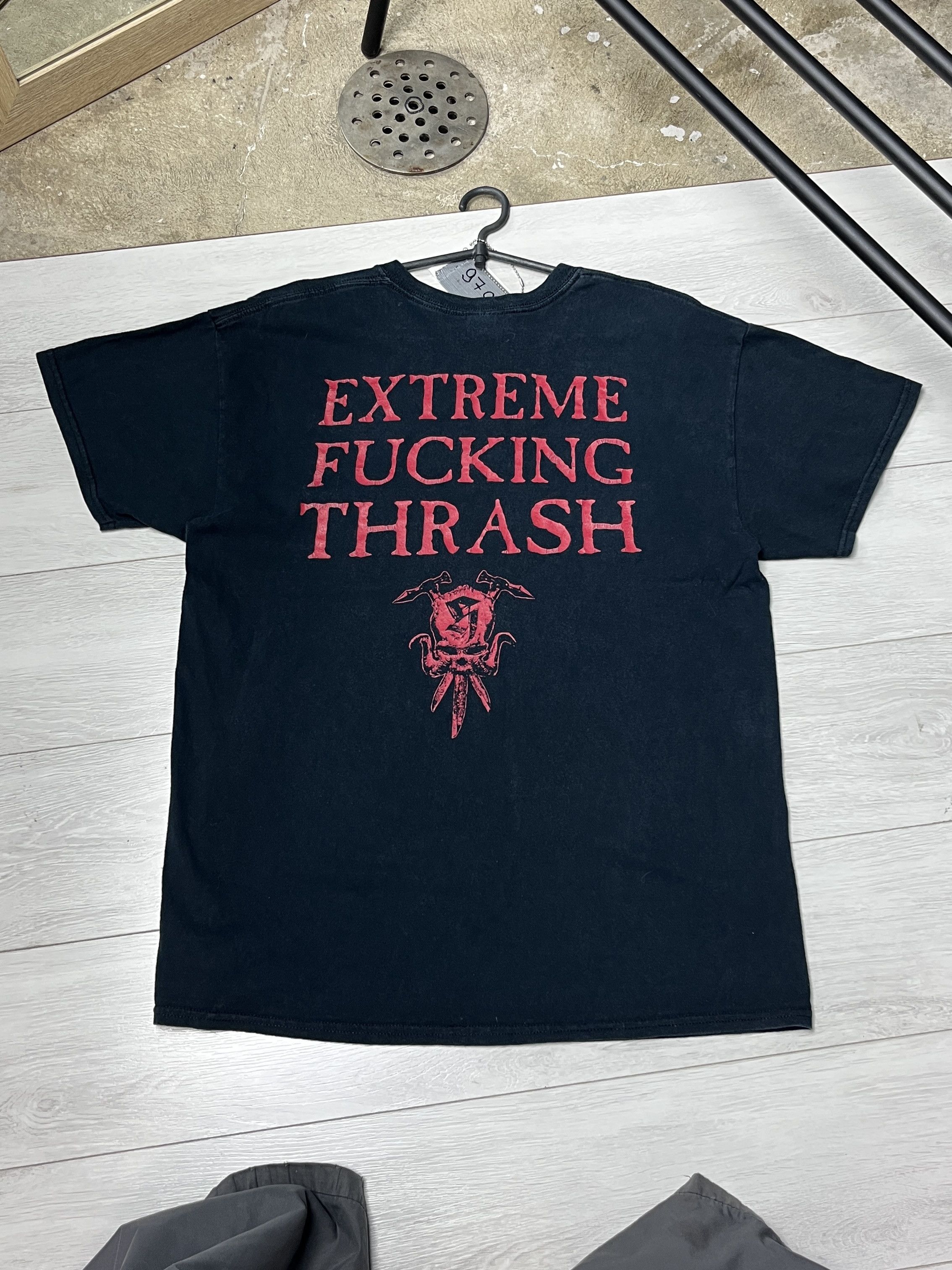 Vintage 2000s VIOLATOR "CHEMICAL ASSAULT" FUKCING THRASH TEE - № 970 Size US L / EU 52-54 / 3 - 4 Thumbnail