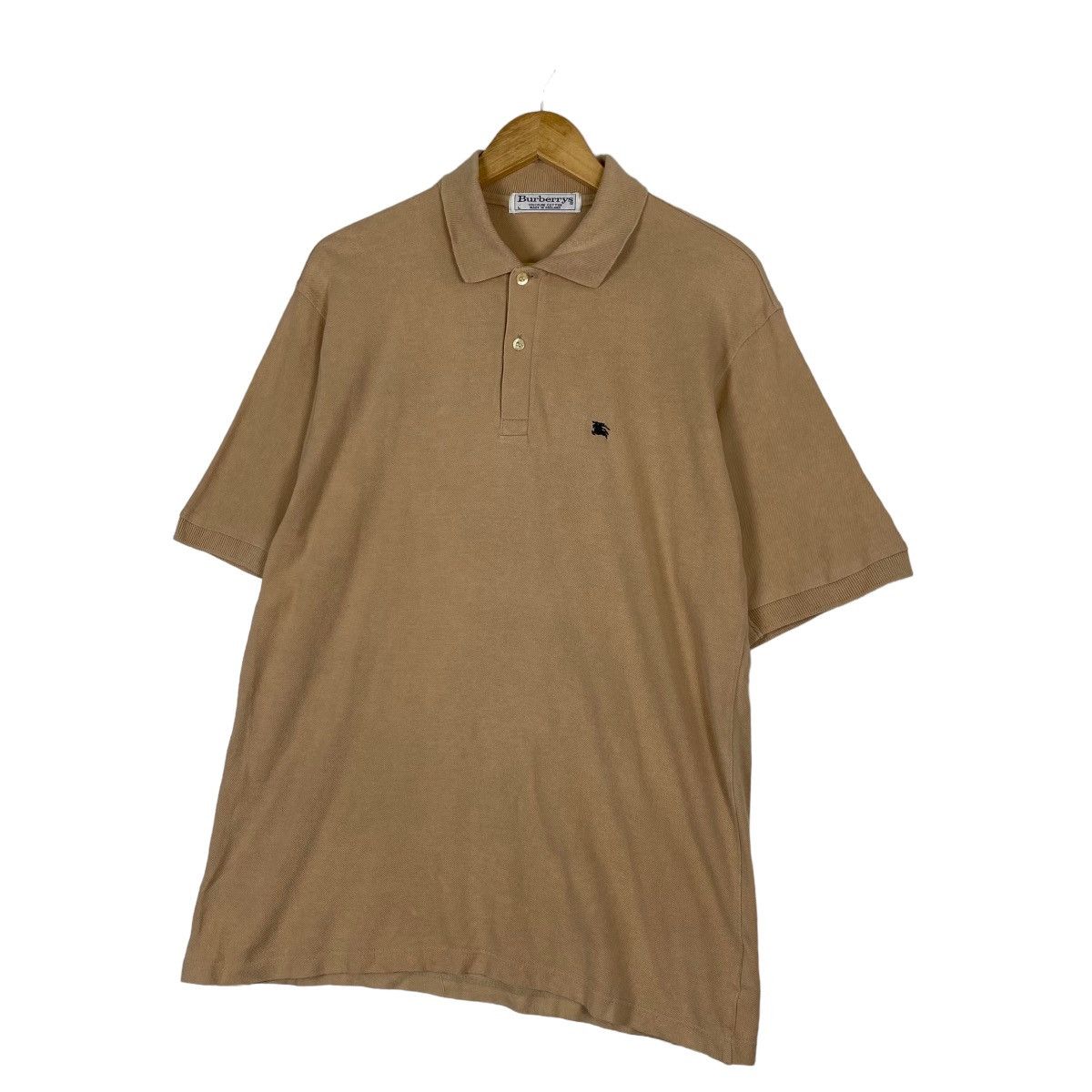 Burberry × Vintage Vintage 80s Burberrys made in england plain polo shirt Size US M / EU 48-50 / 2 - 2 Thumbnail