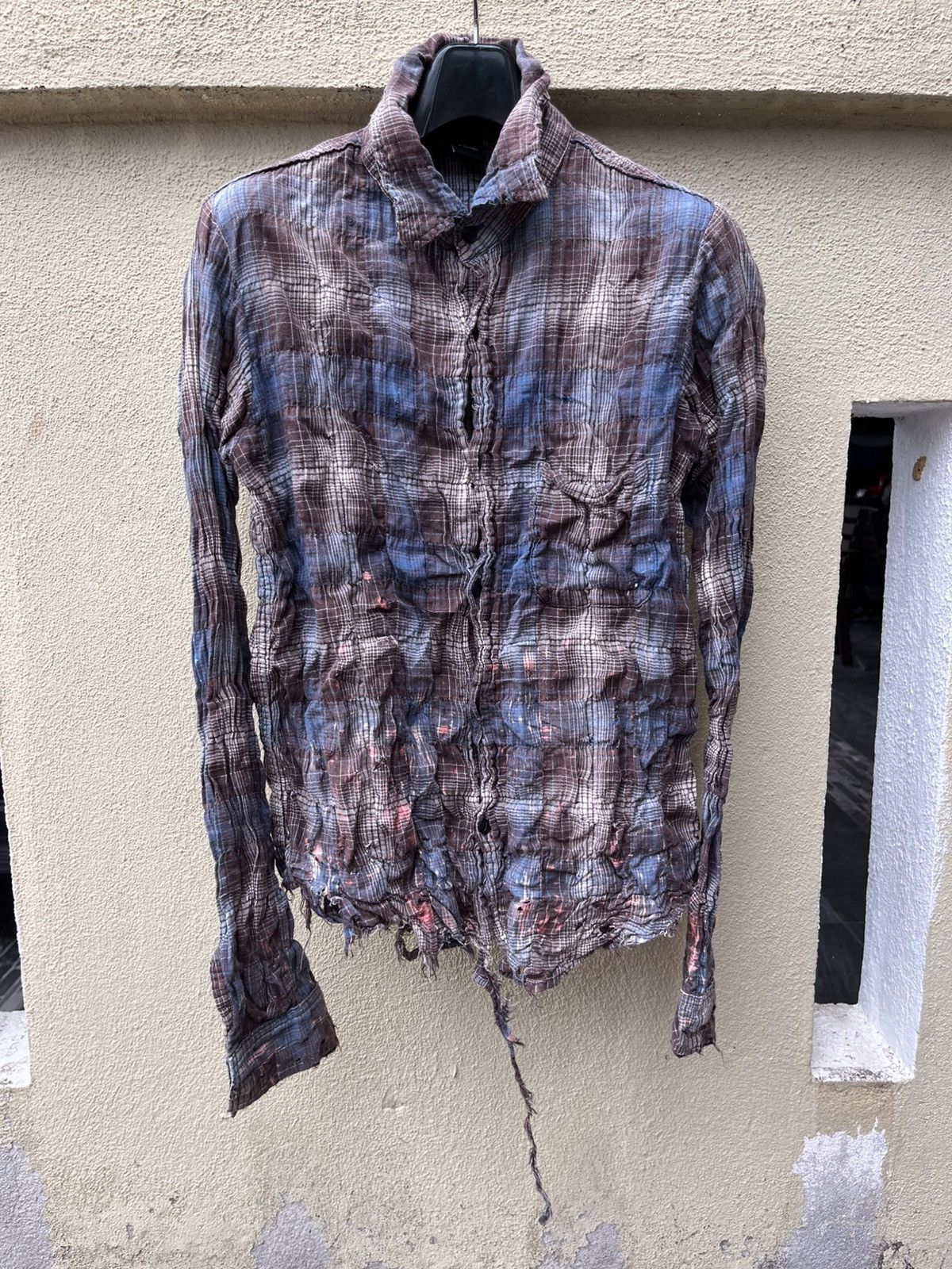 Pledge Distressed flannel button down by pledge Size US M / EU 48-50 / 2 - 9 Thumbnail