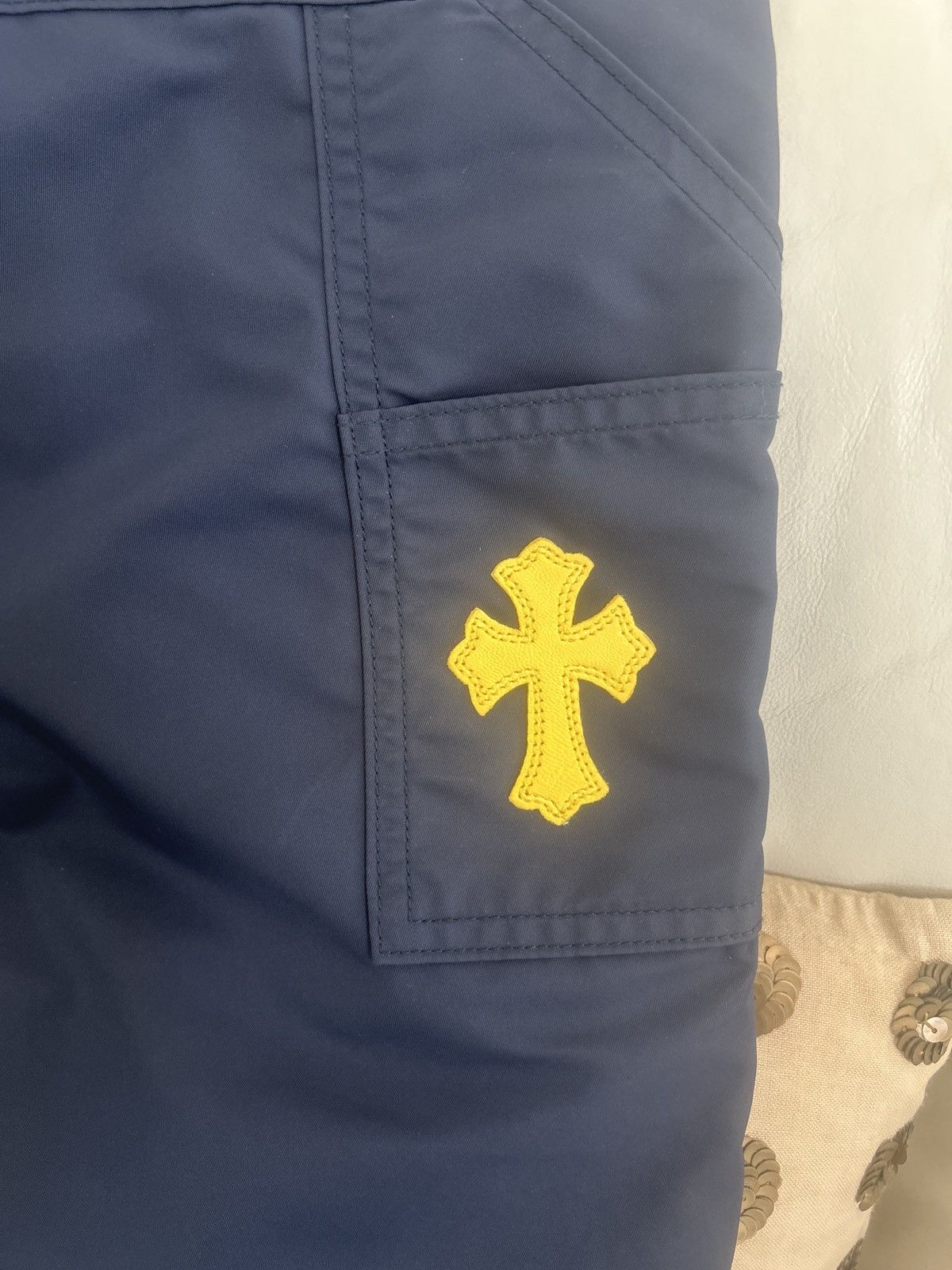 Chrome Hearts Chrome Hearts Blue Carpenters with Yellow Patch and Leather Size US 34 / EU 50 - 15 Thumbnail