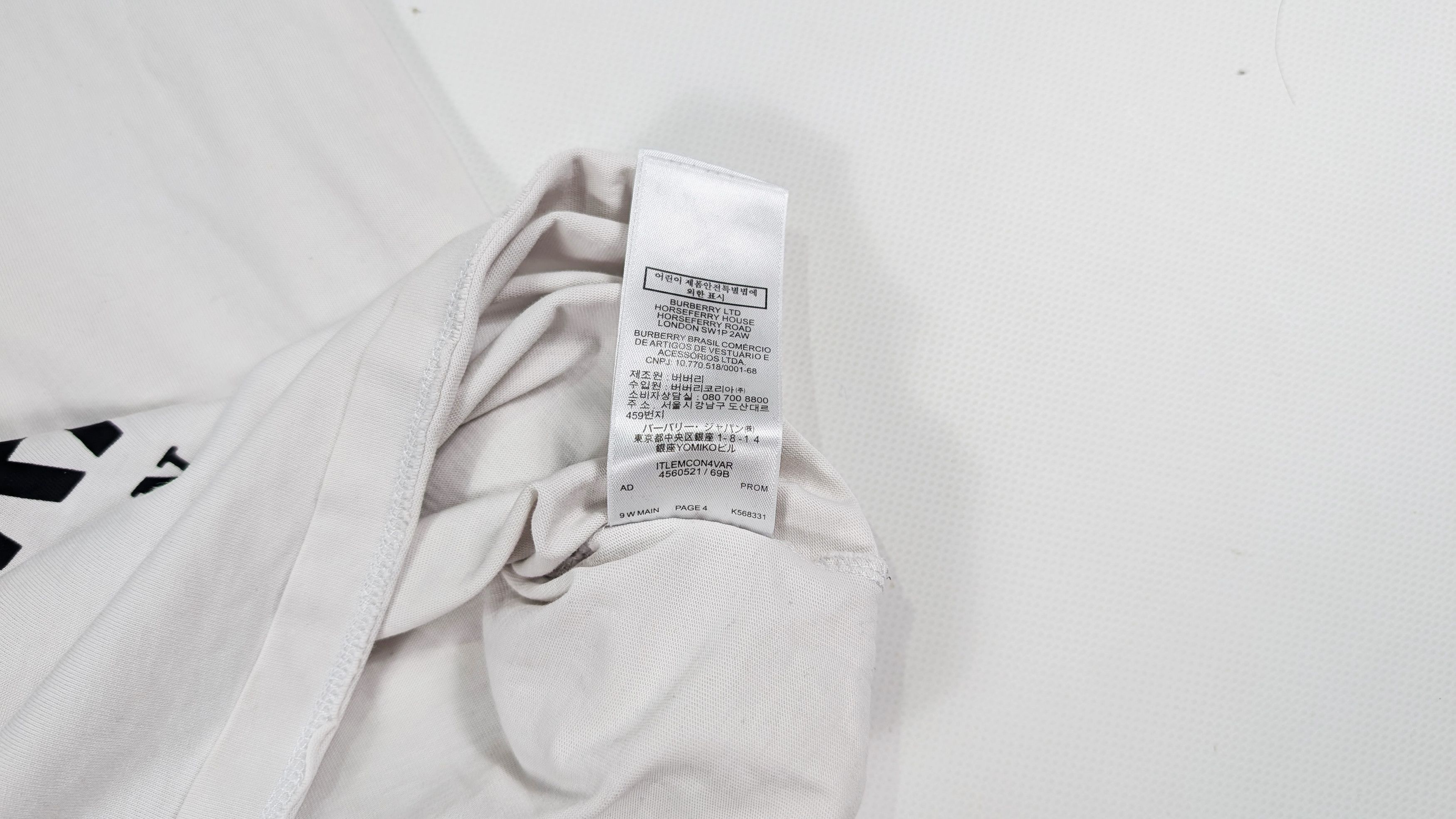 Burberry Burberry Deer Print White Cotton T-Shirt Size S Size US S / EU 44-46 / 1 - 11 Thumbnail