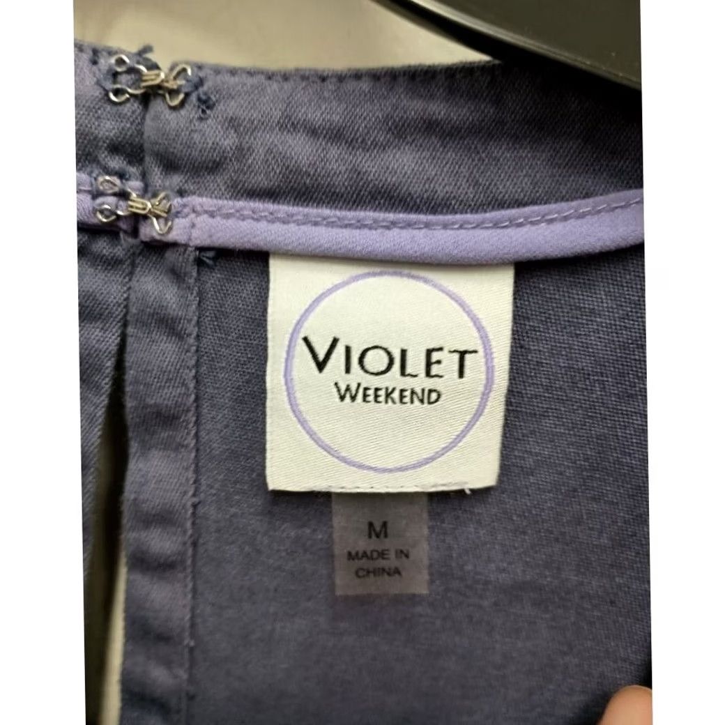 Vintage Violet Weekend BOHO Mini Dress Size Medium Blue Ombre Bell Sleeve Casual NWT Size M / US 6-8 / IT 42-44 - 6 Thumbnail
