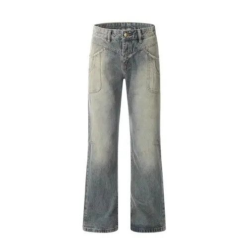 VIBE Men's American loose casual distressed straight washed jeans Size US 32 / EU 48 - 1 Thumbnail